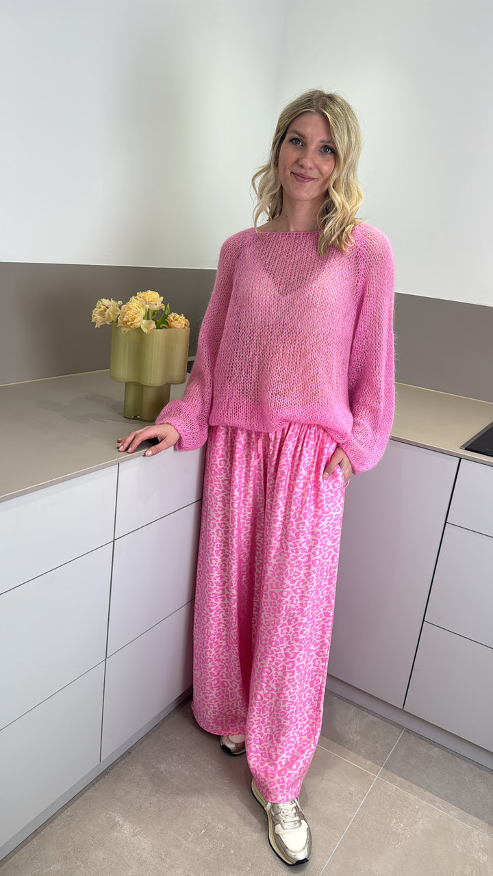 Grobstrickpullover - Pink (langarm)