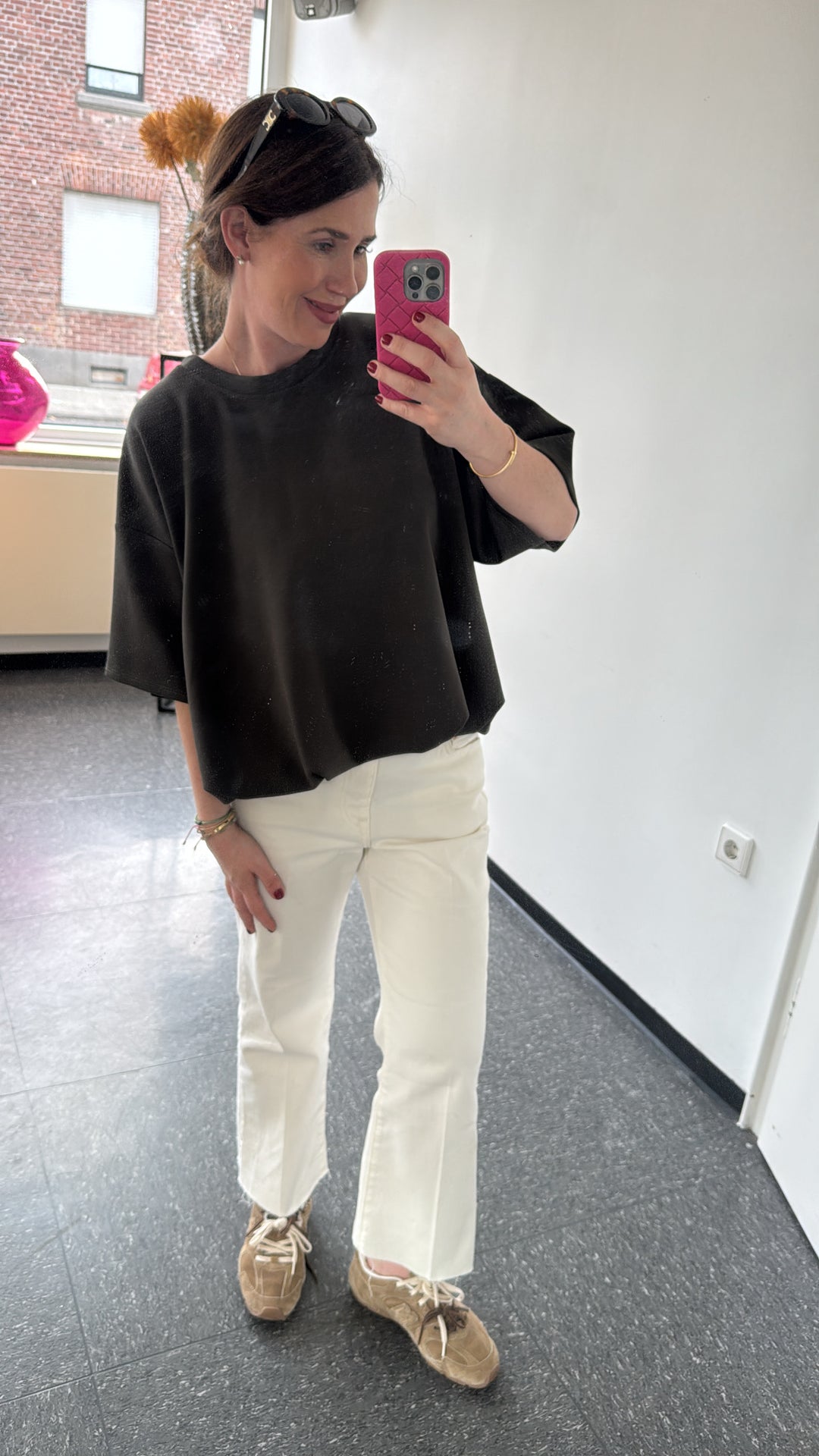 Großes Ballonshirt - Khaki