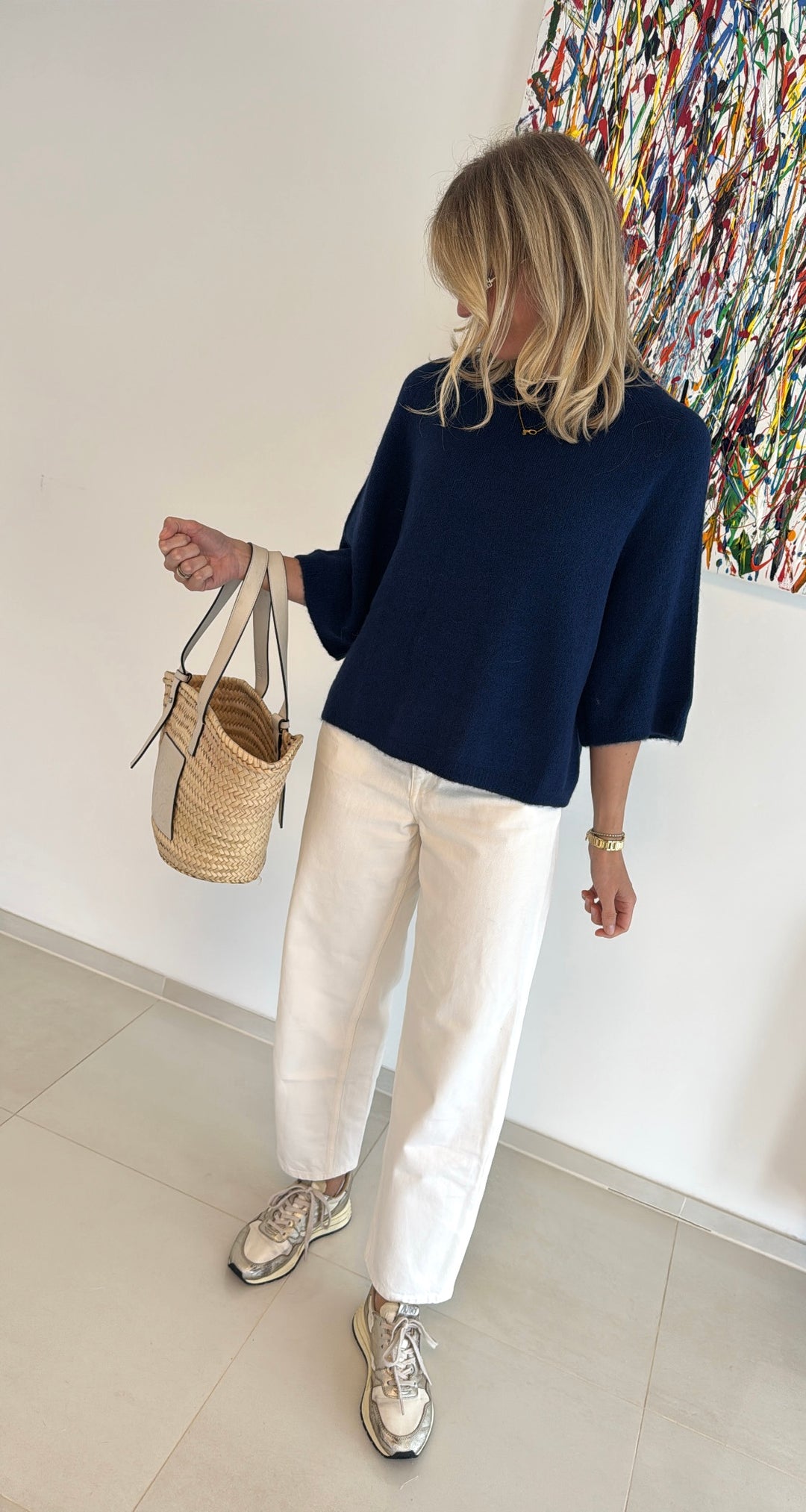 Alpaka-Shirt - Navy