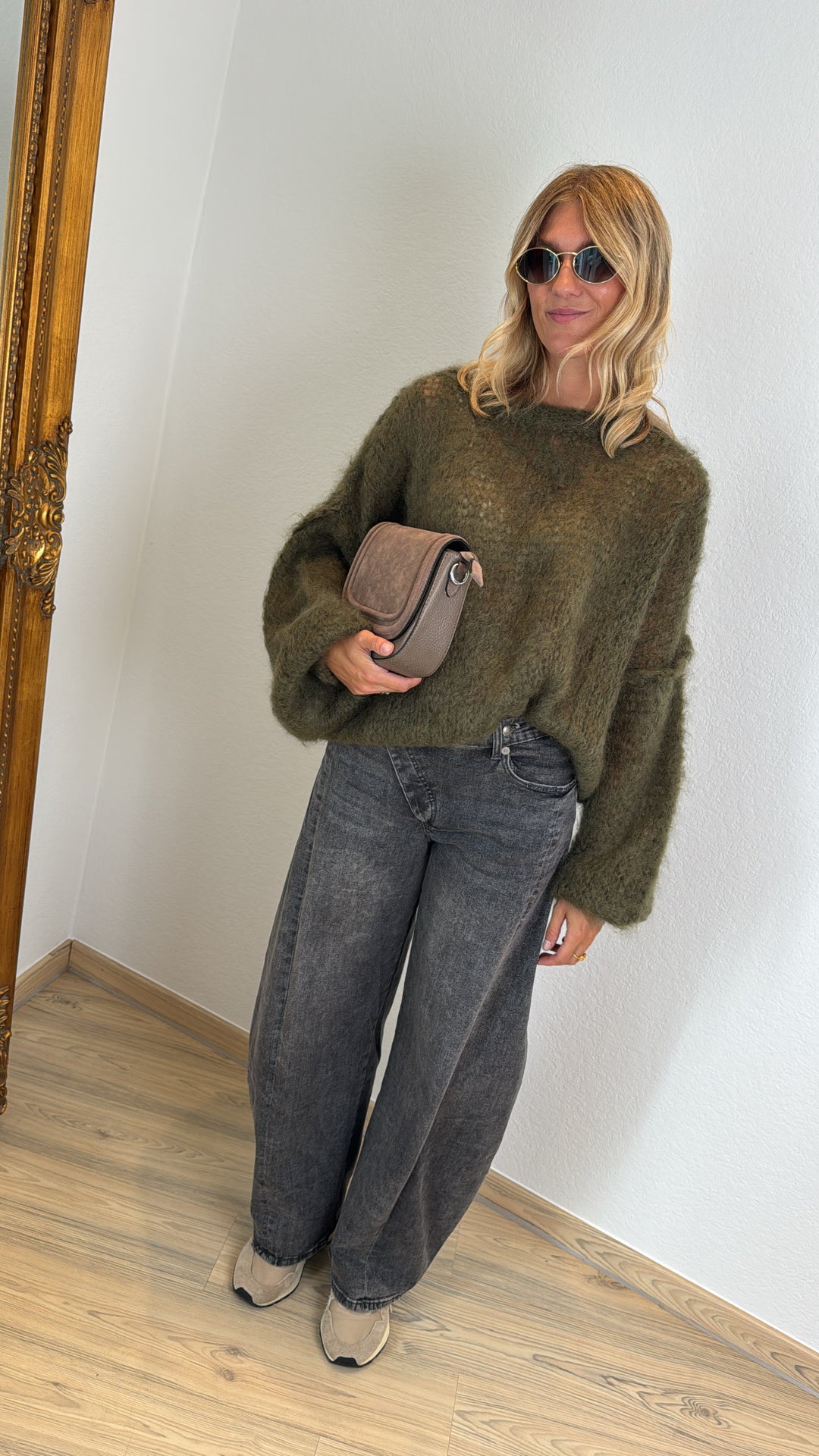 Luxury Mohair-Pullover - Khaki