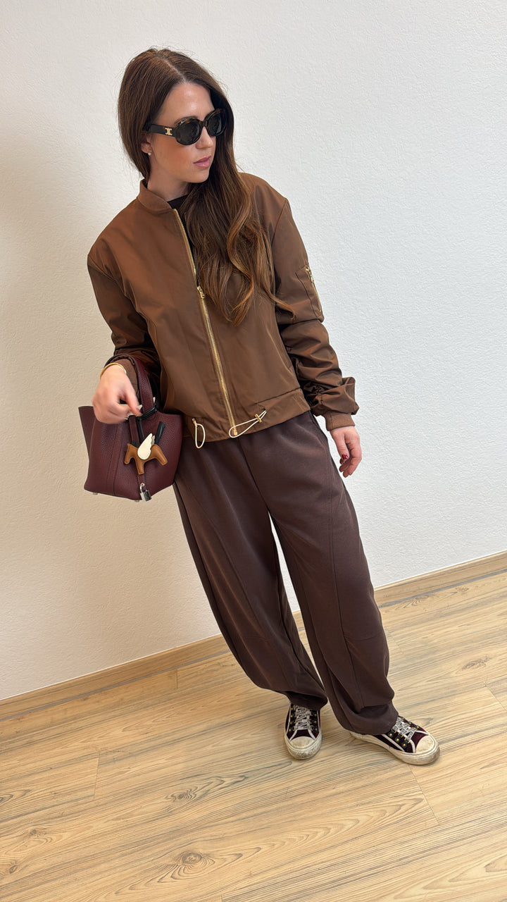 Blousonjacke - Braun (mit Gold)