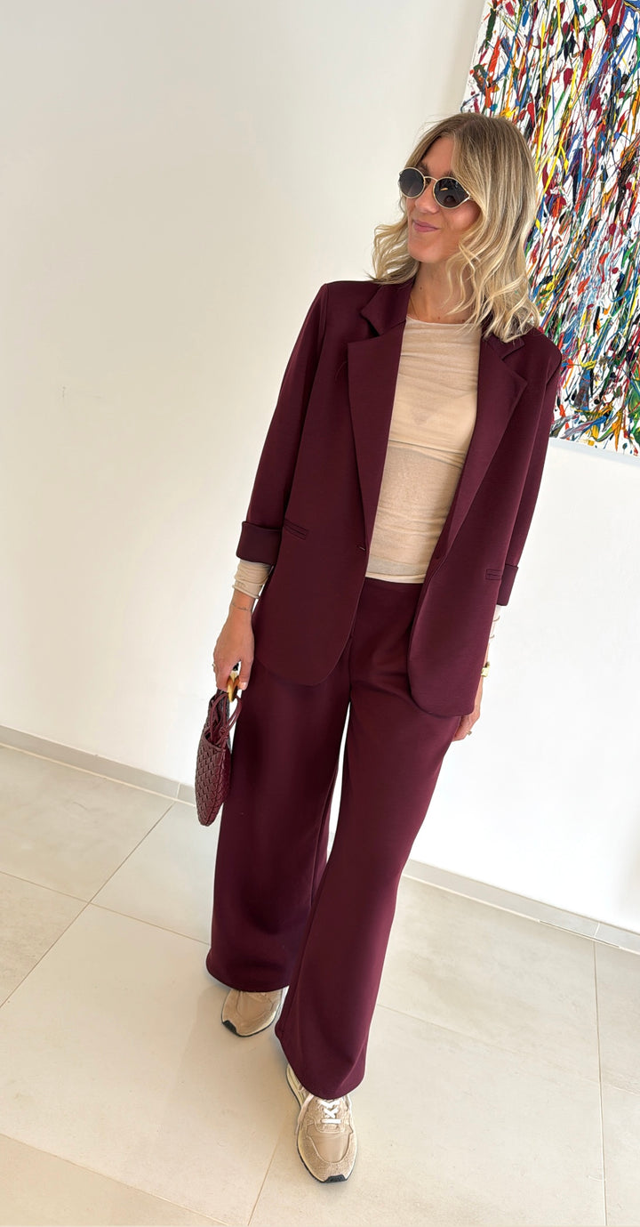 Butterstoff Blazer - Burgunder