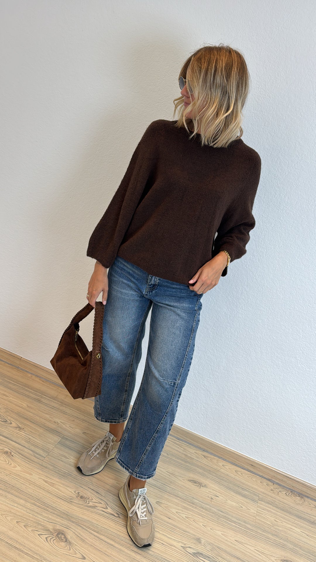 Softes Shirt - Braun (3/4 Arm)