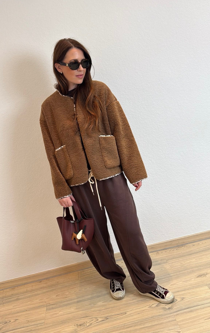 Teddyjacke - Beige