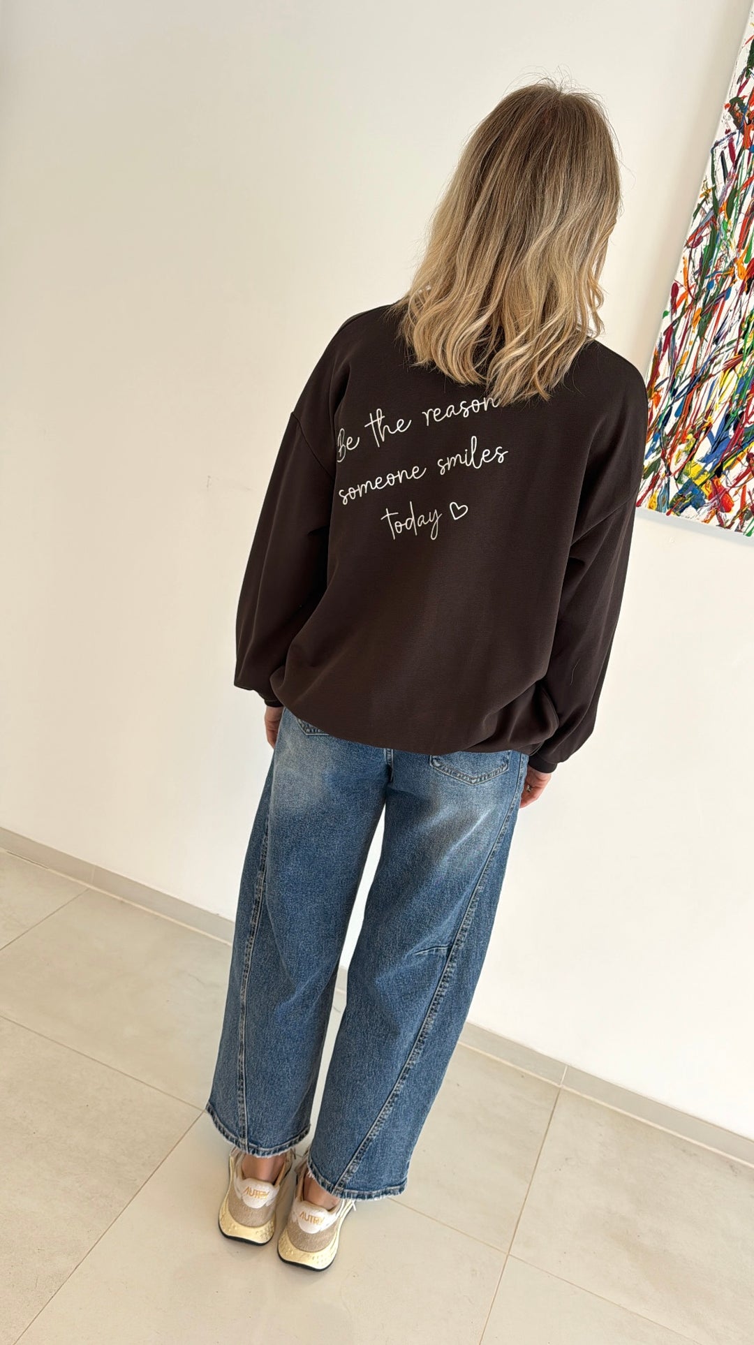 Sweater aus Baumwolle - Braun