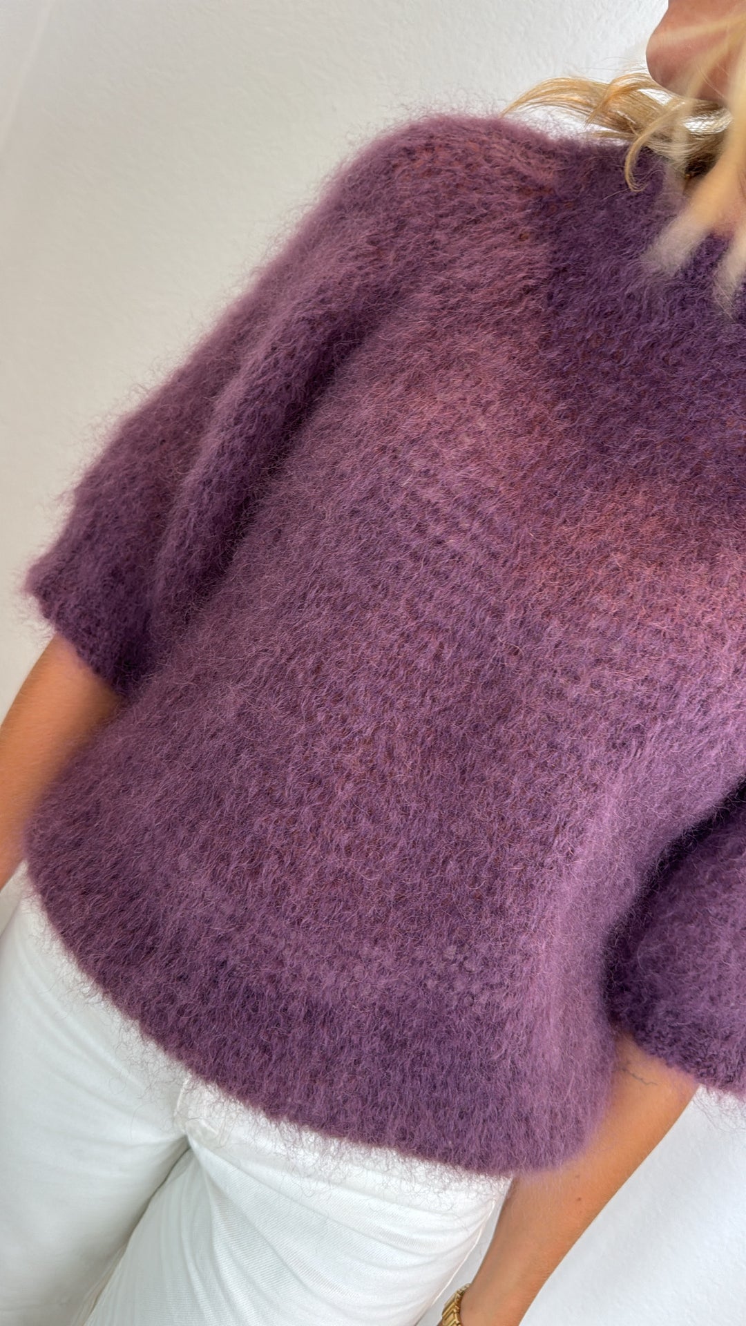 Mohair-Shirt - Lila