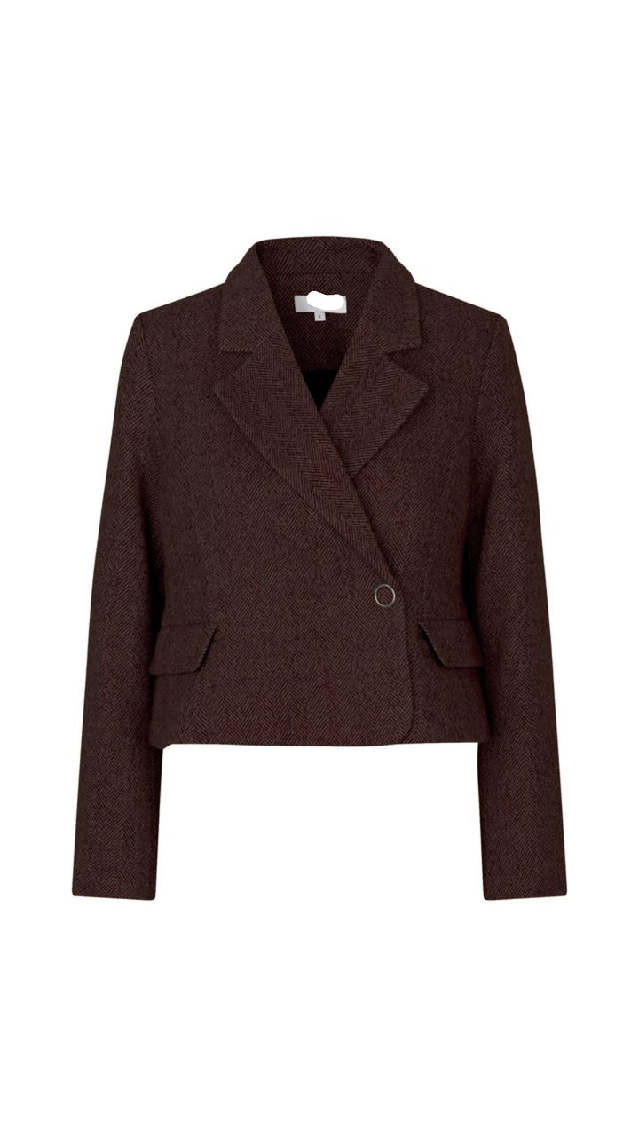 verkürzter Blazer - Schoko
