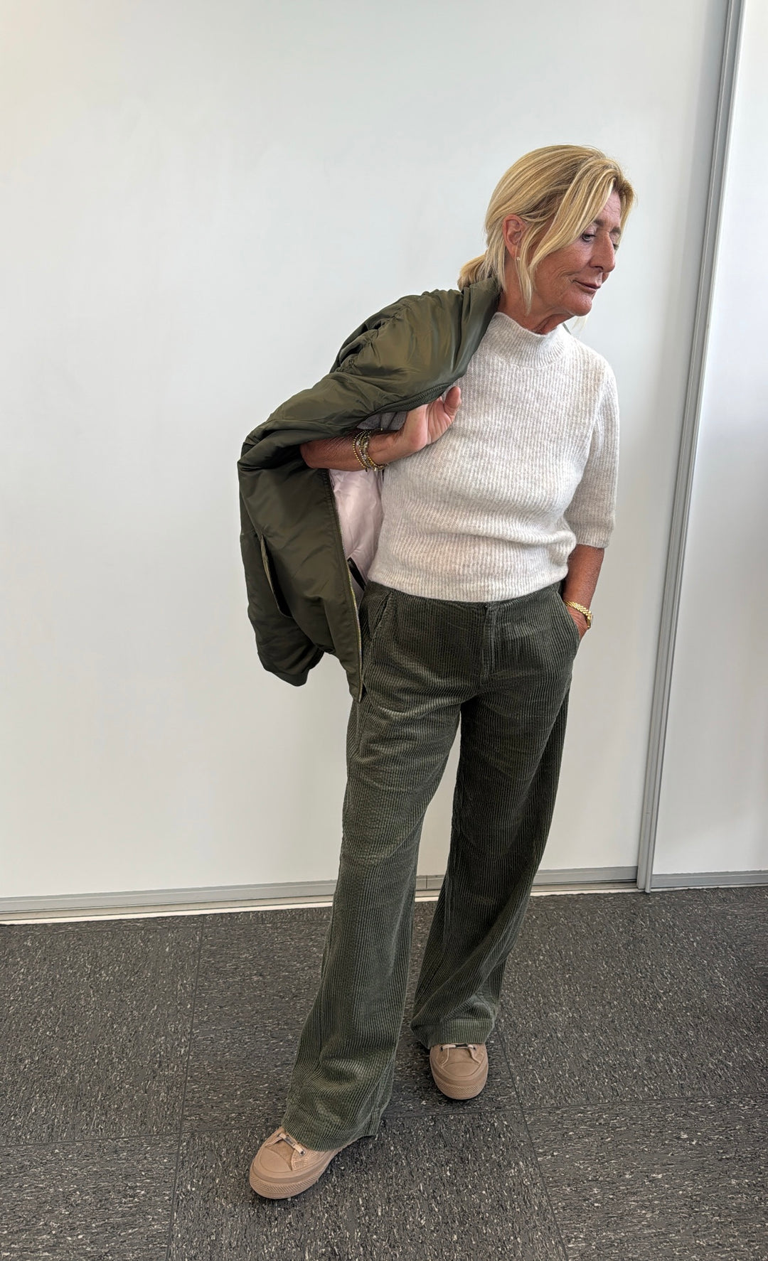 Cordhose - Grün