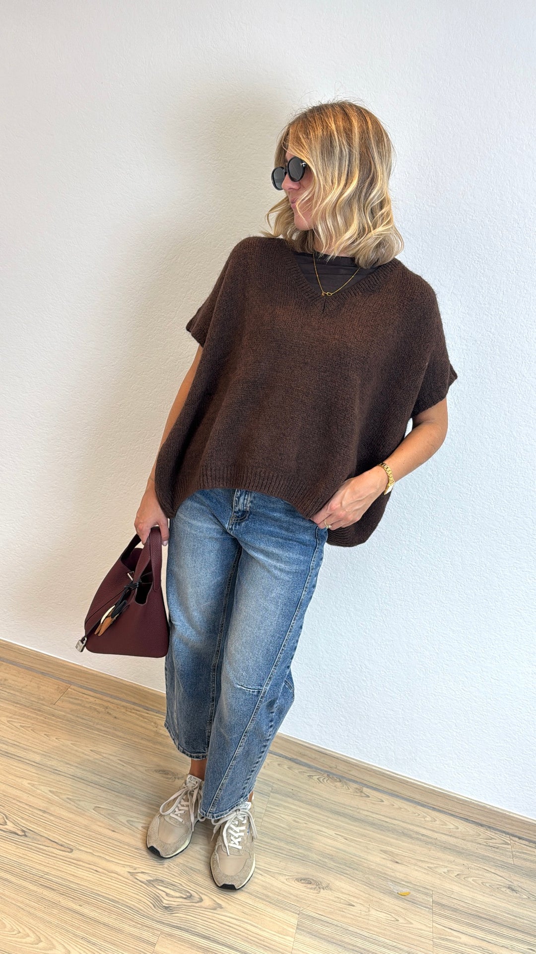 Mohair-Pullunder - Braun