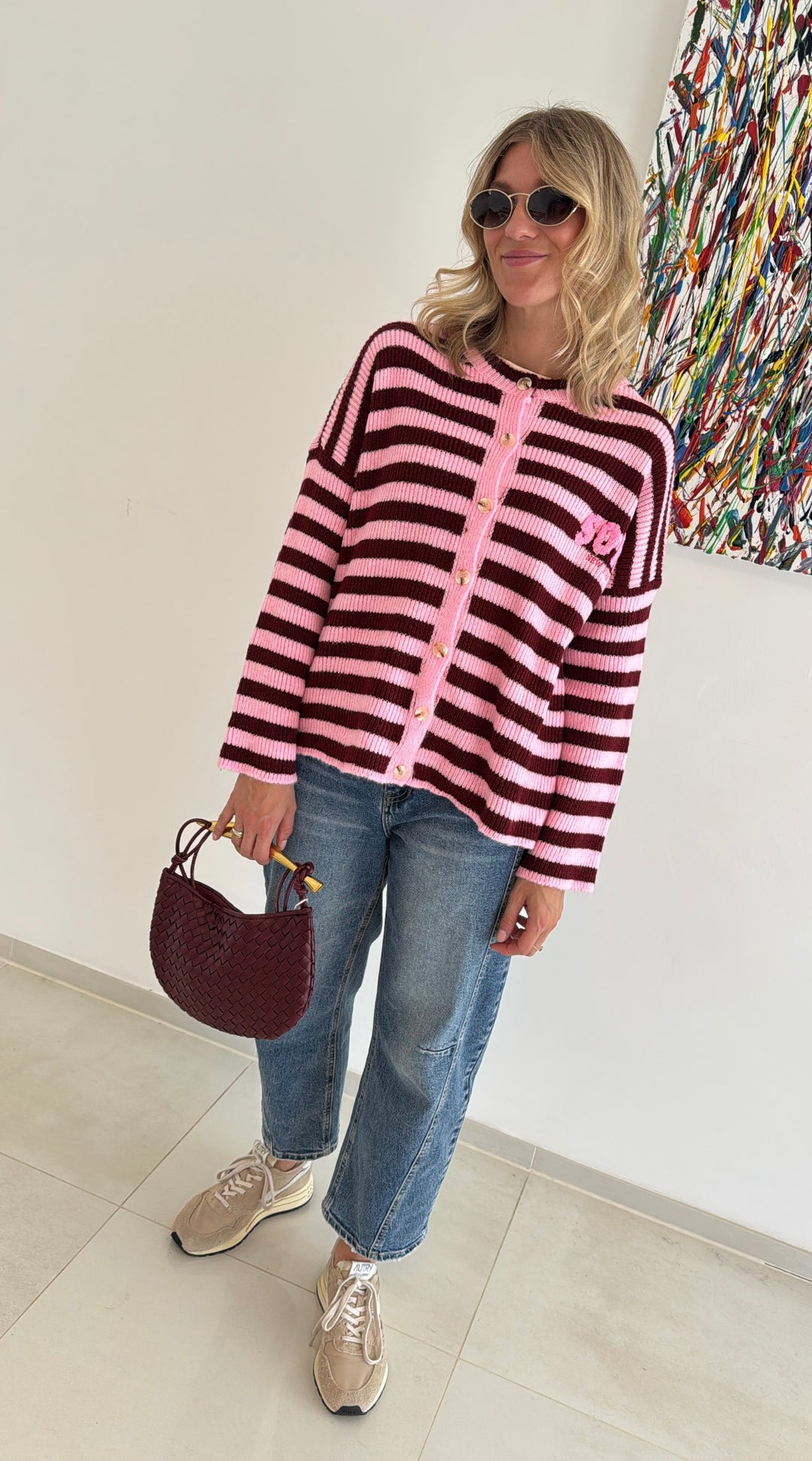 Cardigan - Burgunder