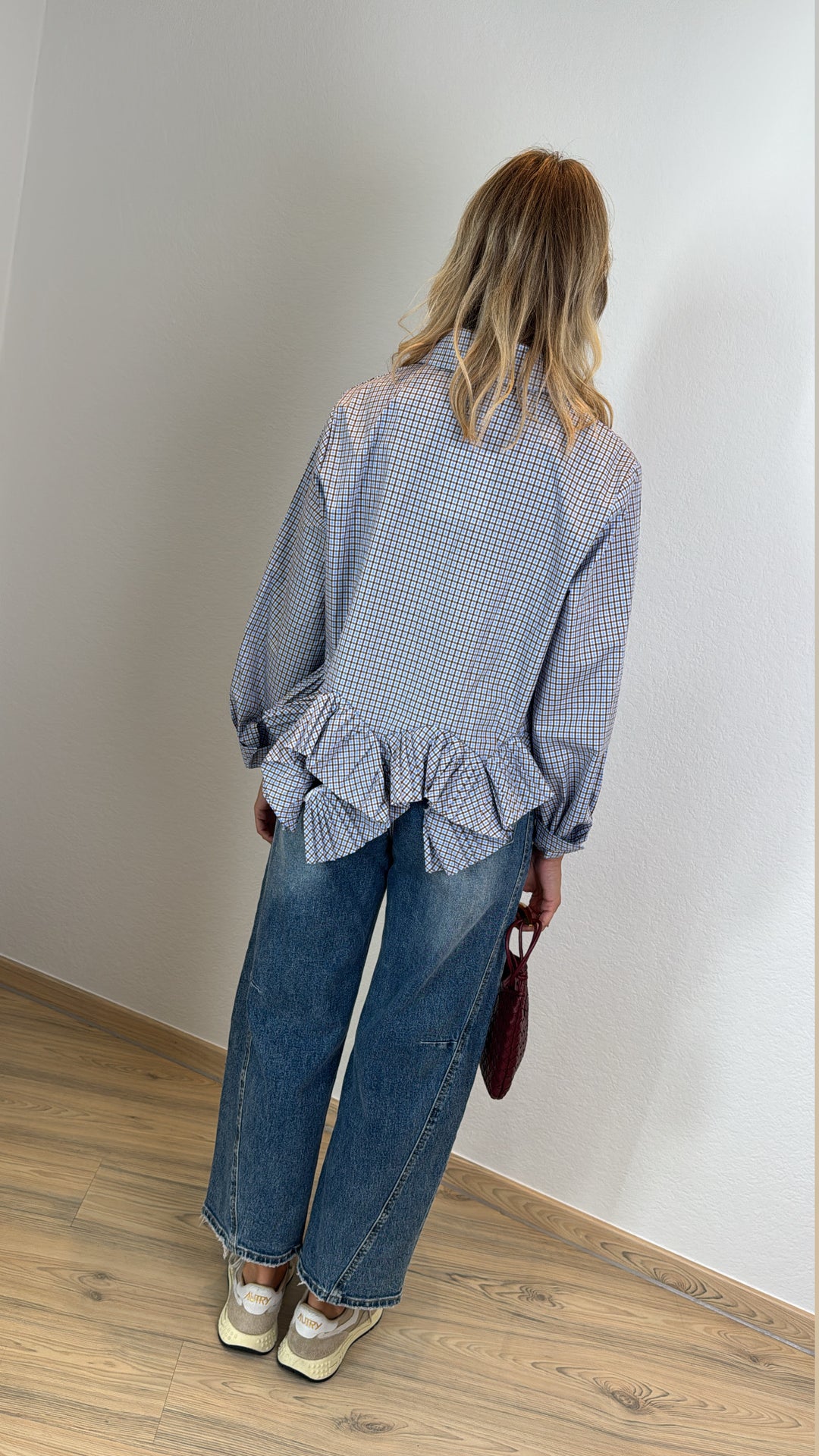 Verspielte Bluse - Blau