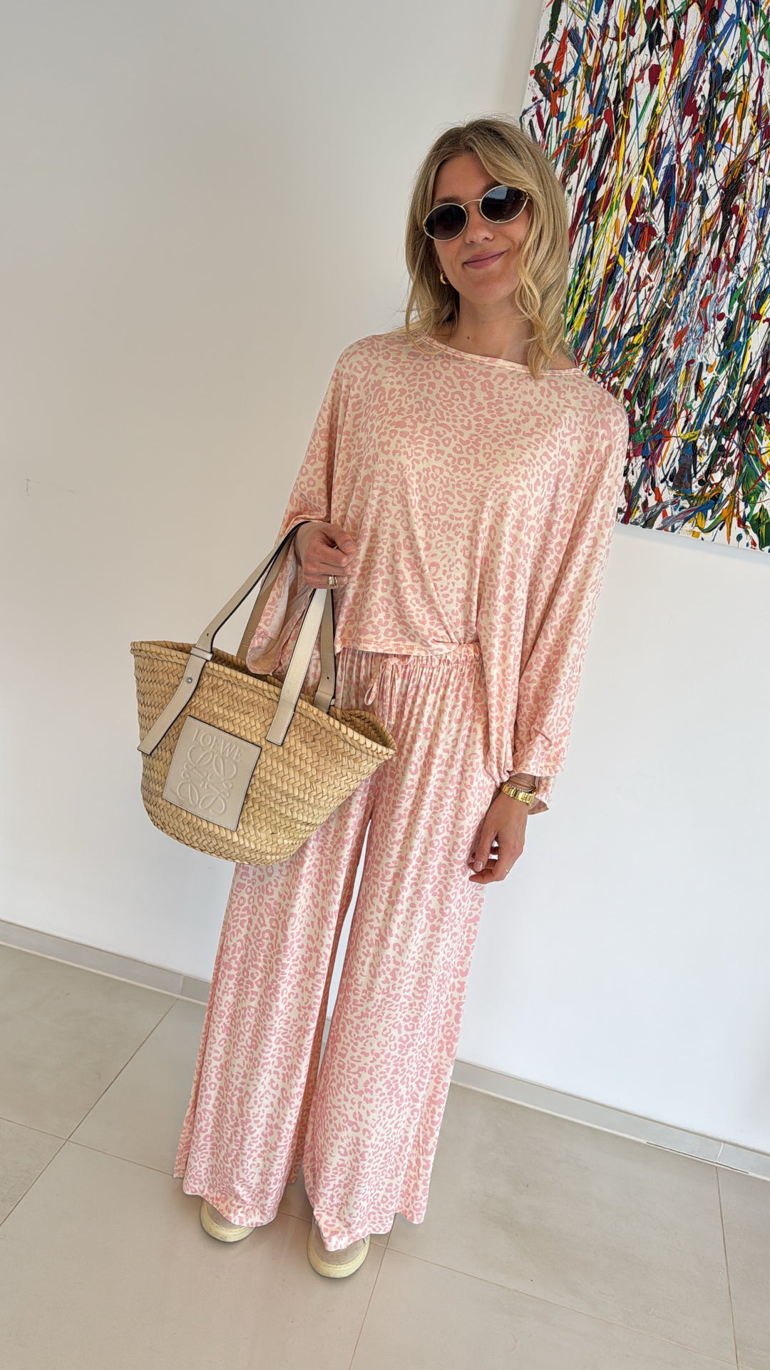 Shirt mit Print - Rosa