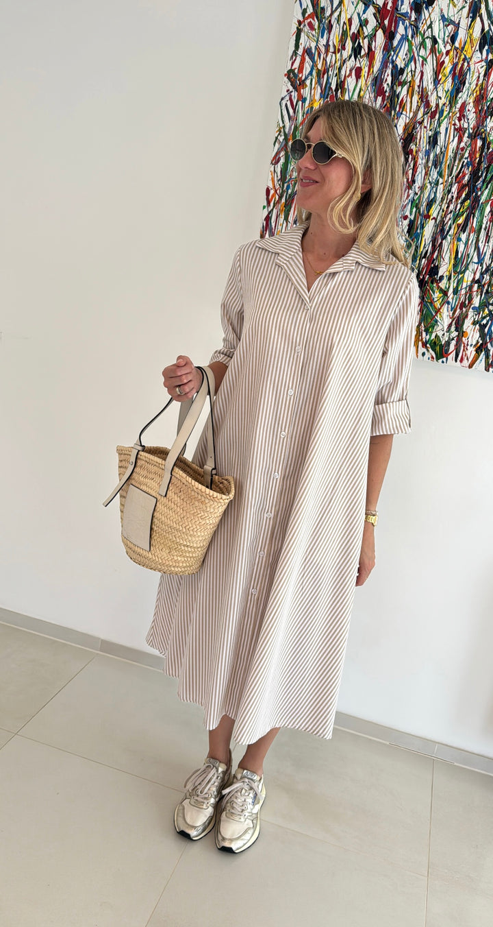 Blusenkleid - Beige