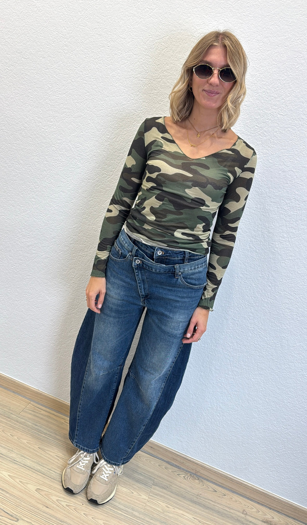 Shirt mit Print - Grün