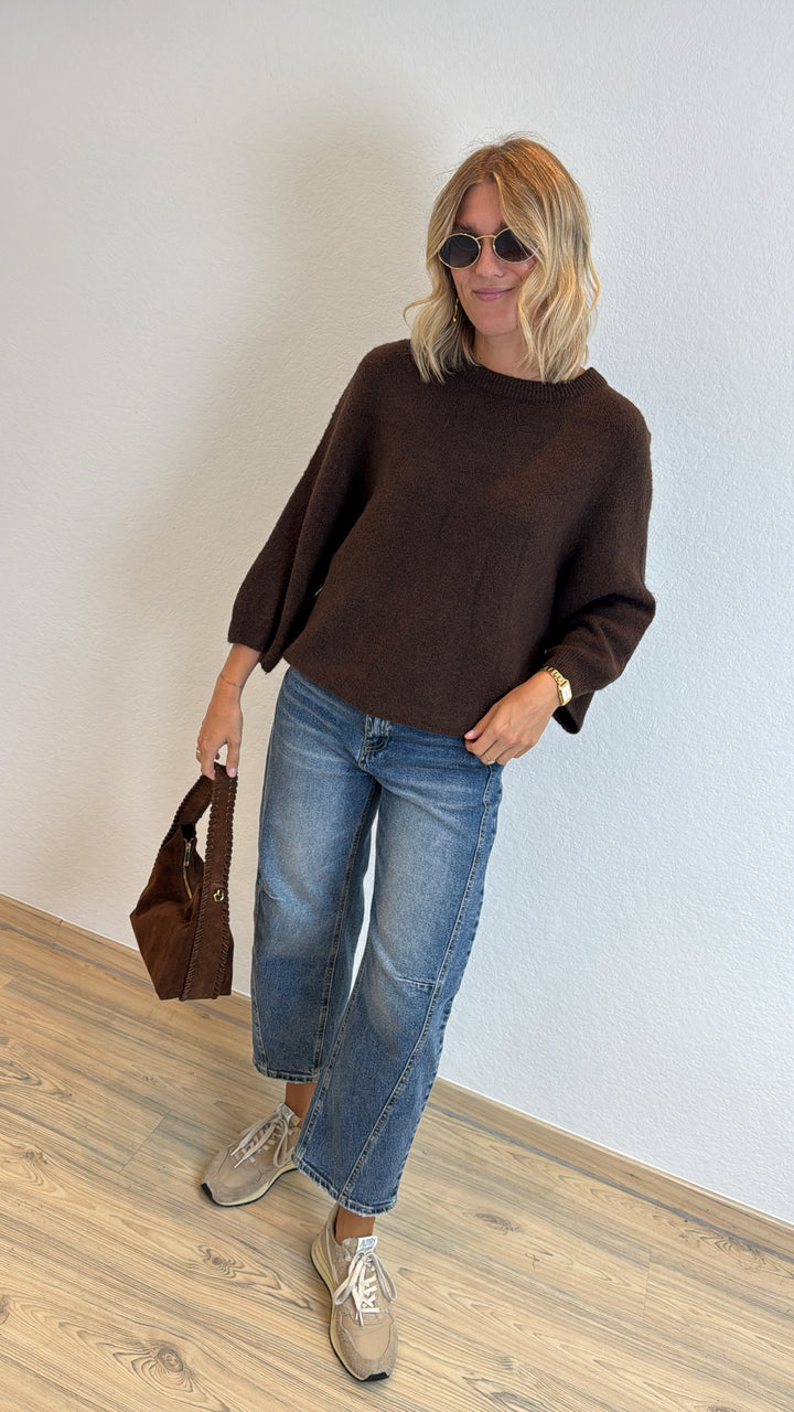 Softes Shirt - Braun (3/4 Arm)