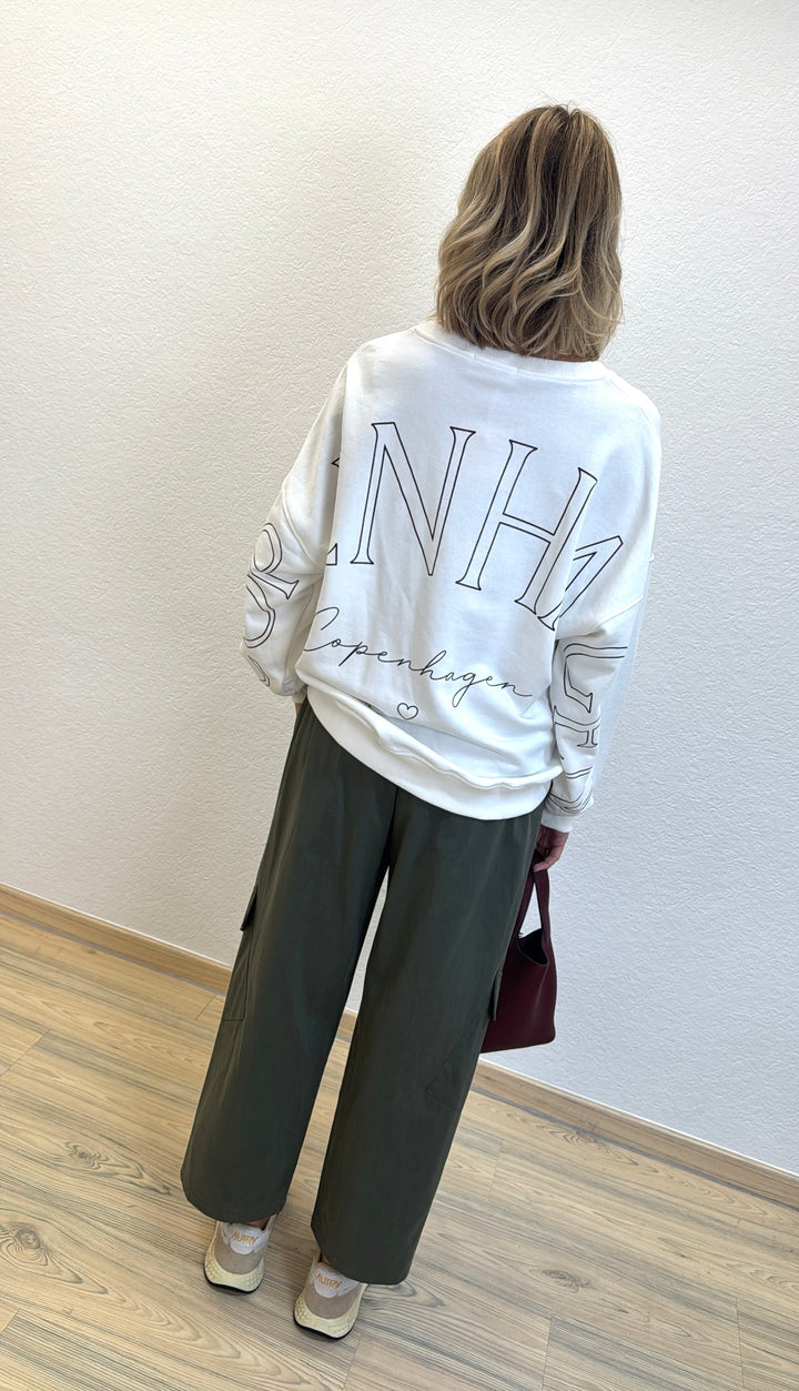 Sweater mit Aufschrift - Weiß