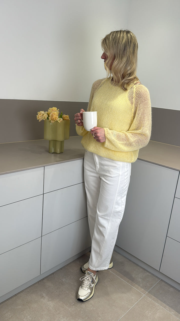 Grobstrickpullover - Gelb (langarm)