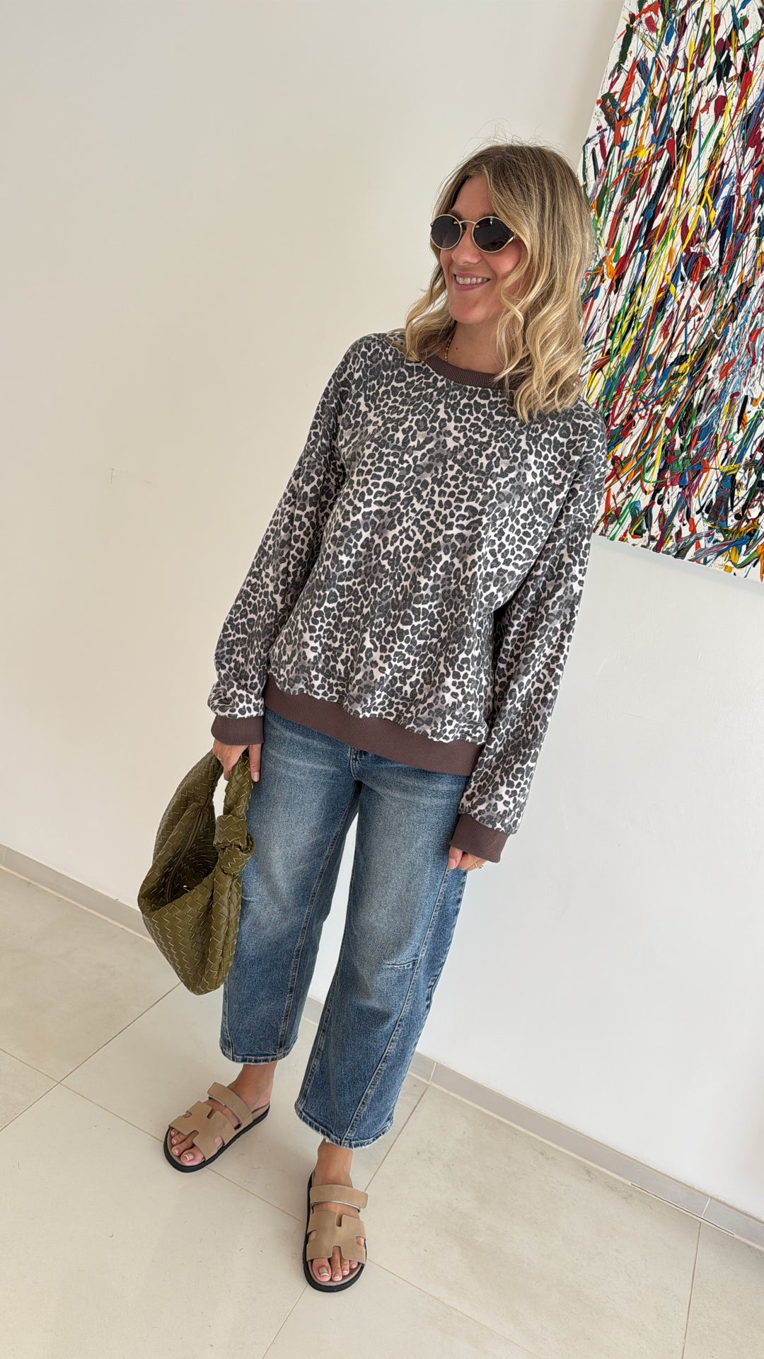 Pullover - Grau/Braun