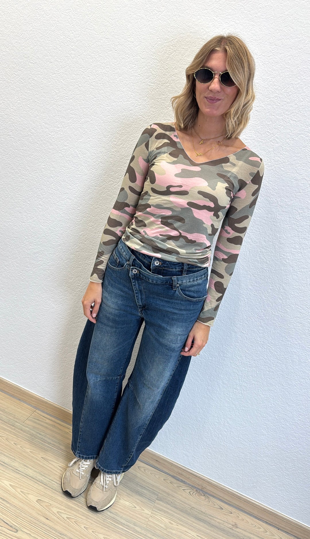 Shirt mit Print - Rosa