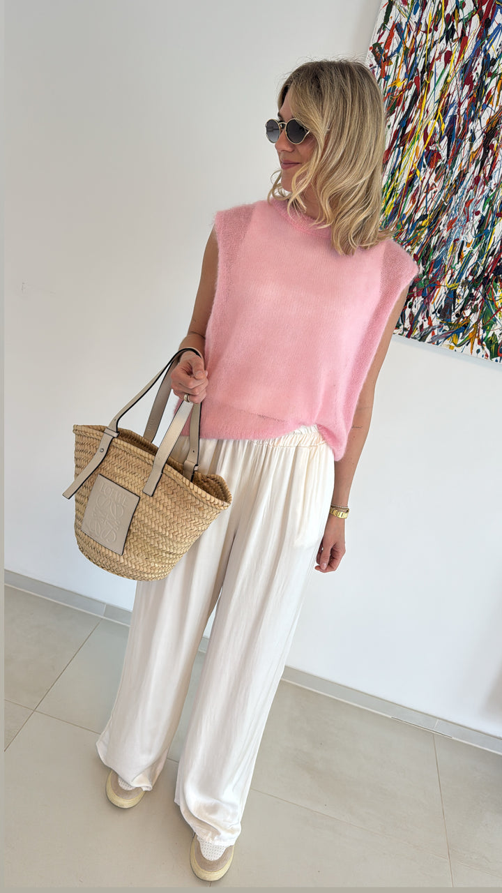 Satinhose - Creme