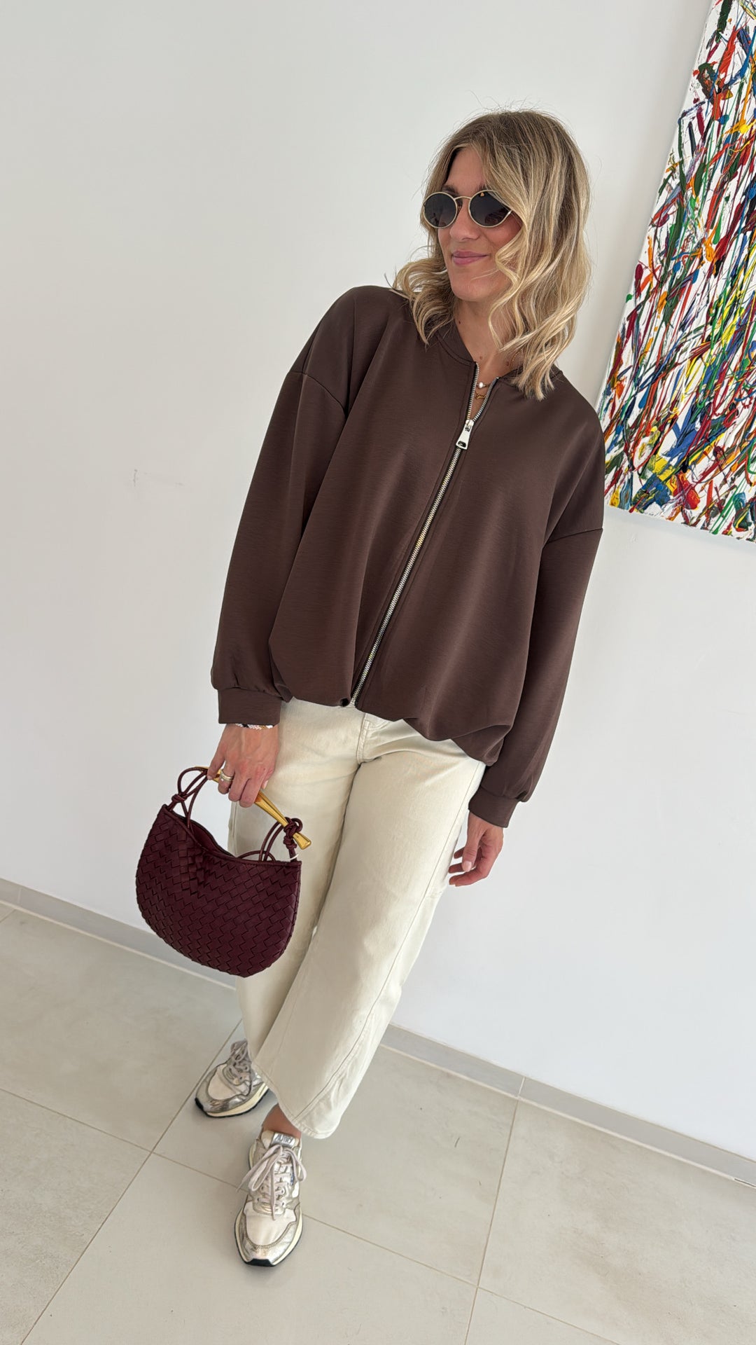 Blouson-Jacke - Braun
