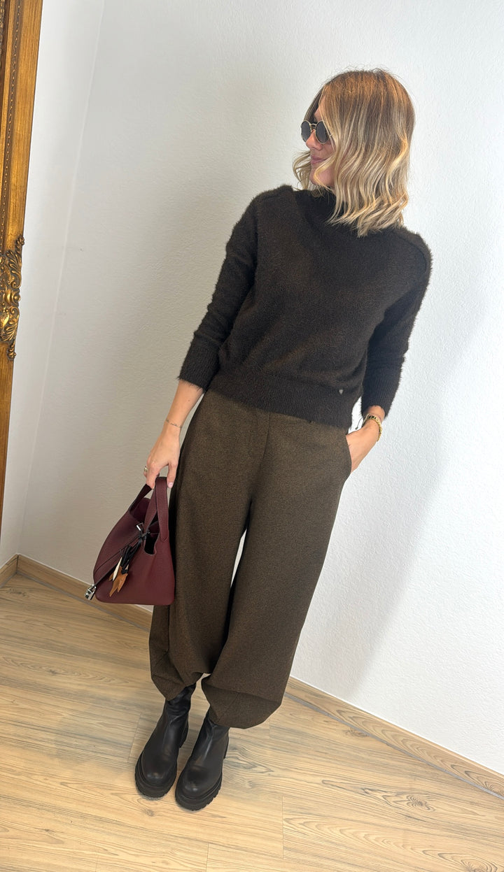 Stoffhose - Braun