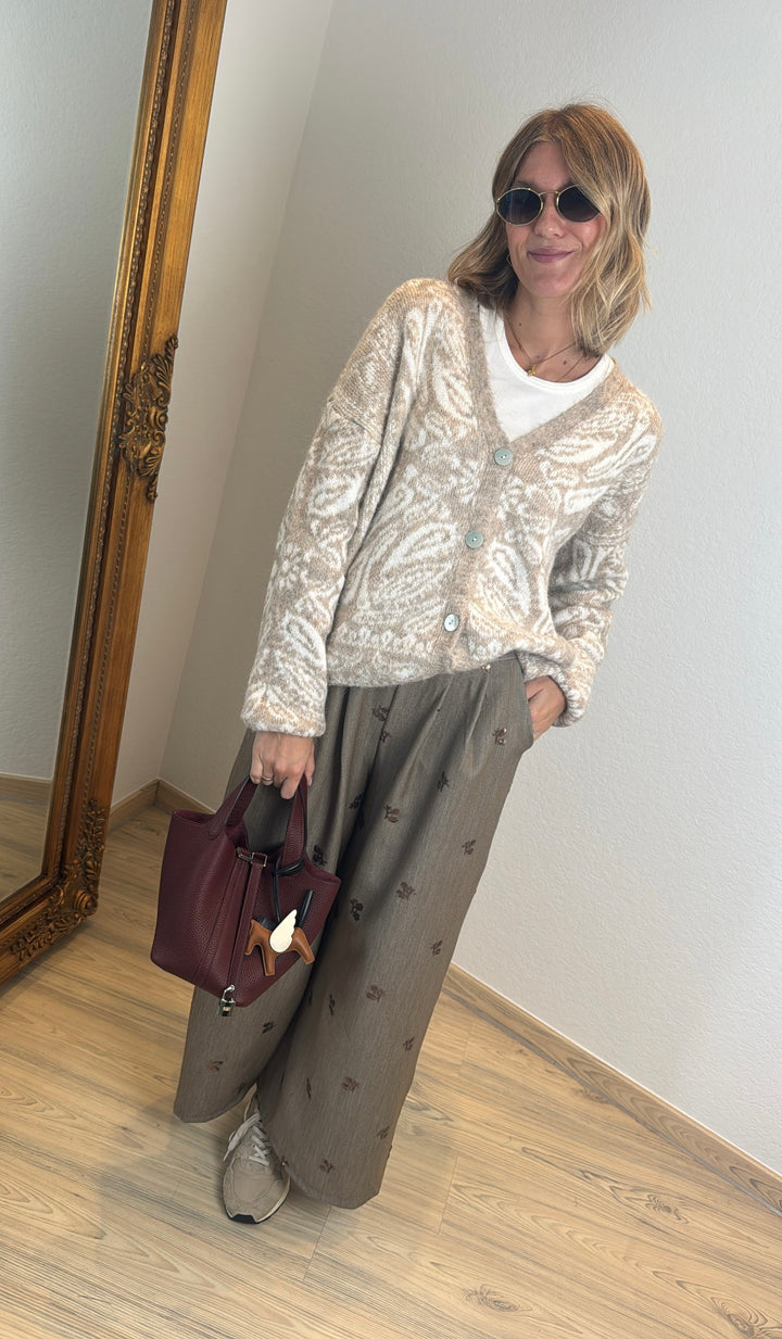 Verspielte Hose - Taupe
