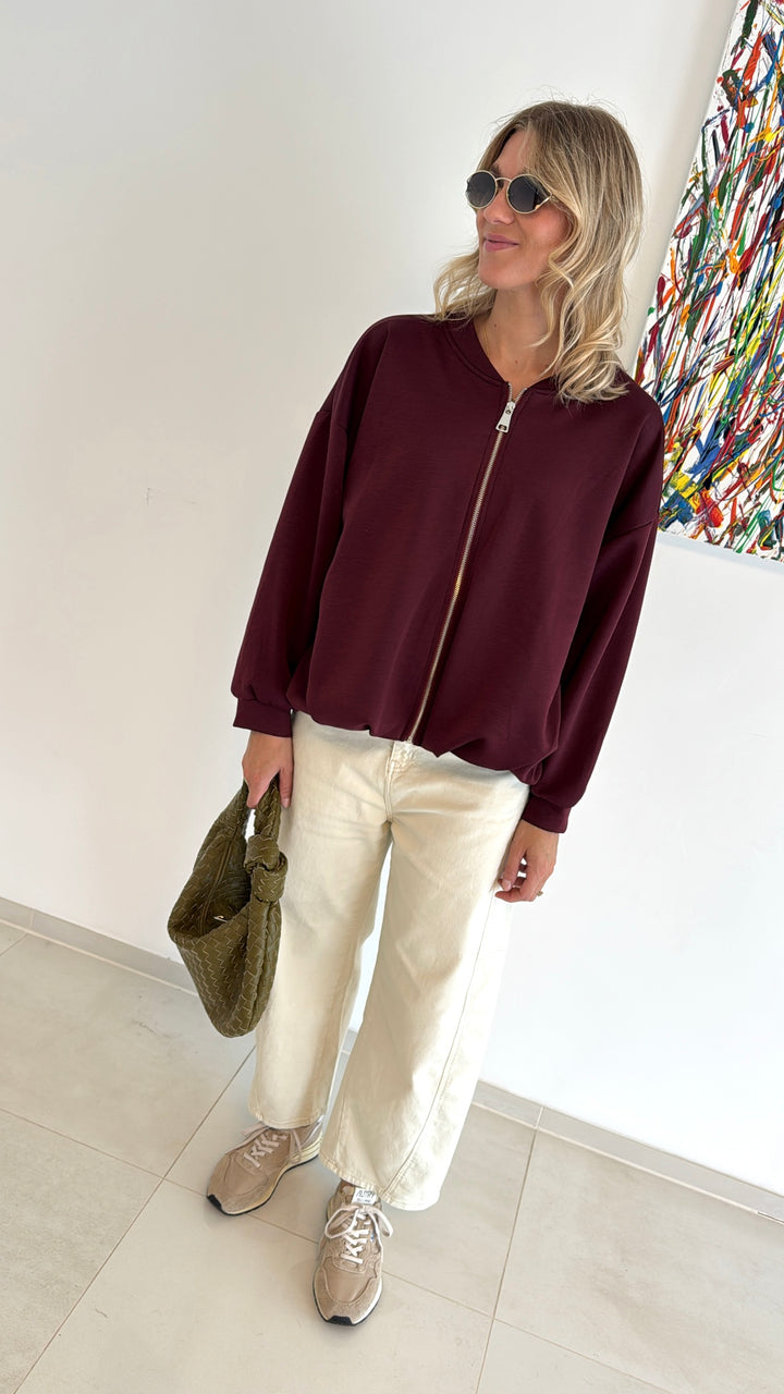Blouson-Jacke - Burgunder