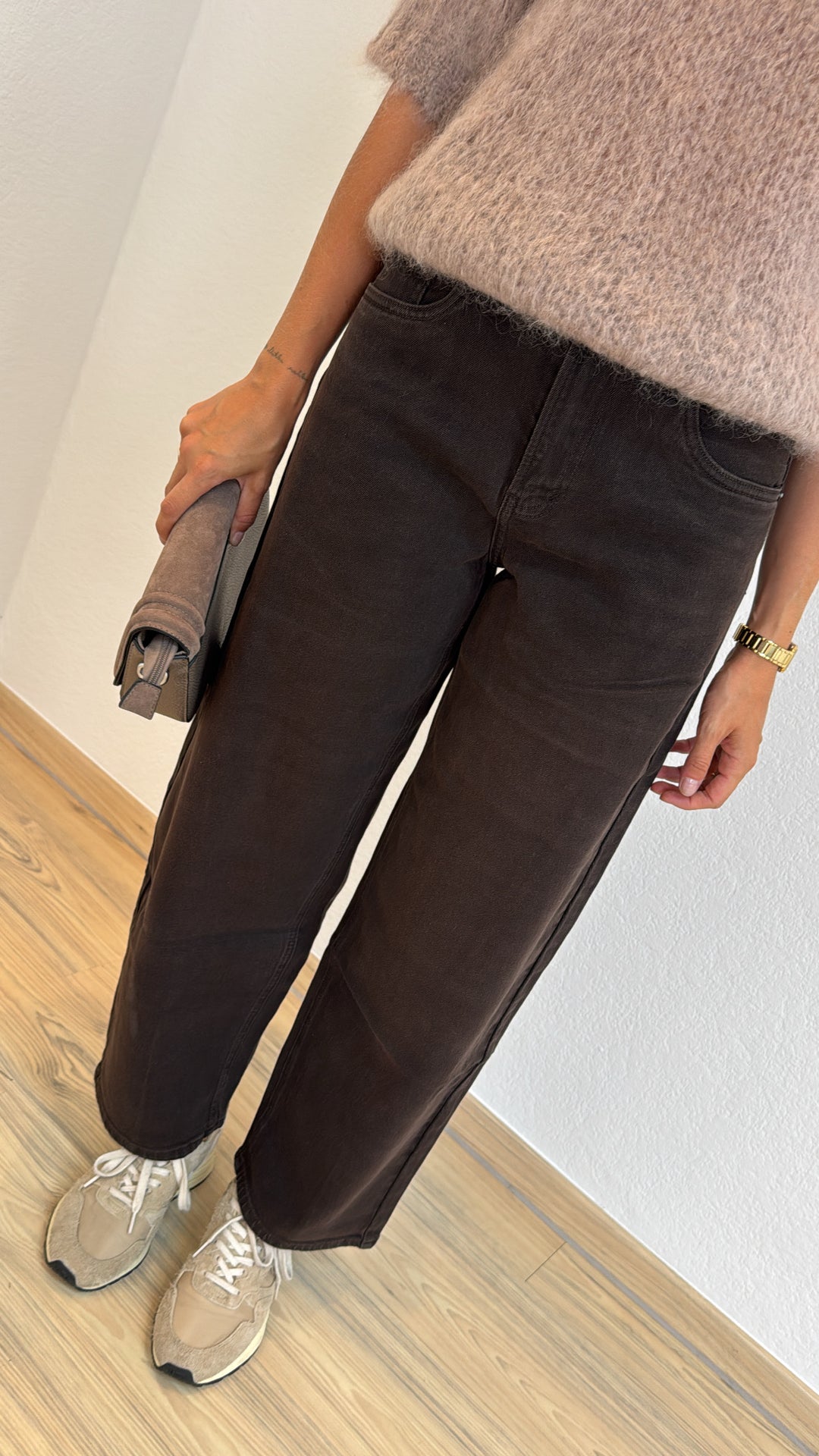Barrel Jeans - Braun