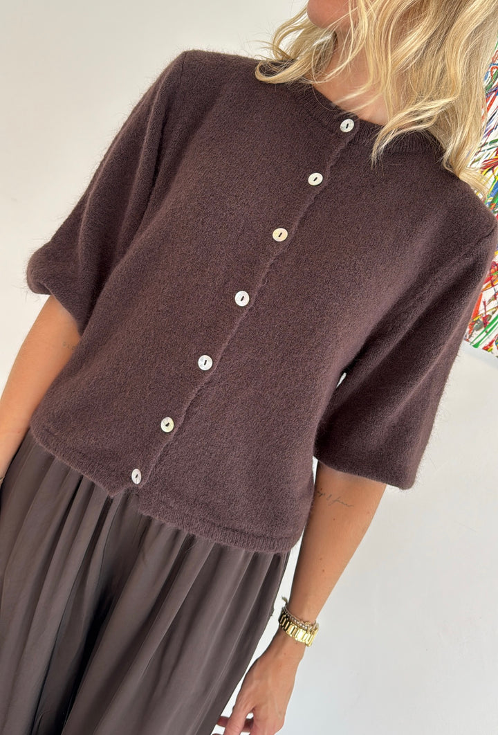 Angora-Cardigan - Braun