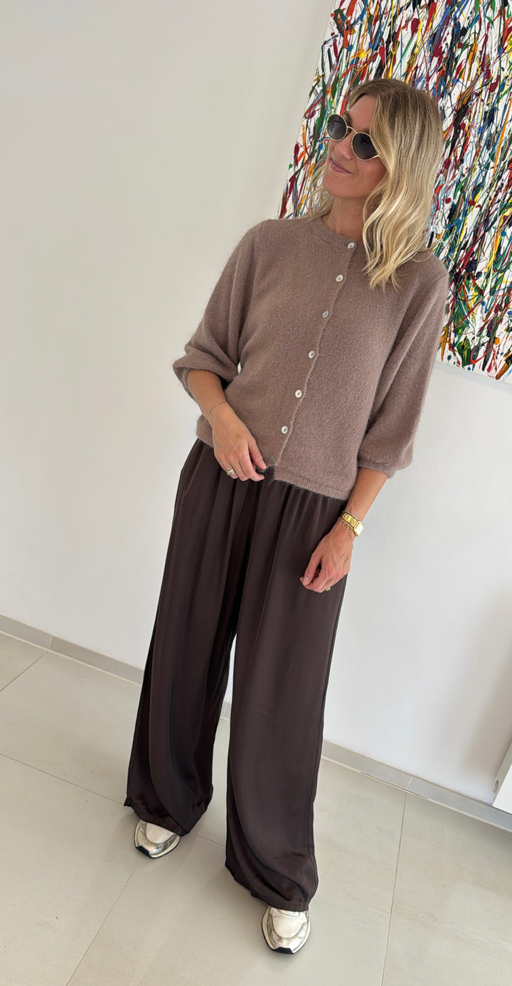 Angora-Cardigan - Taupe