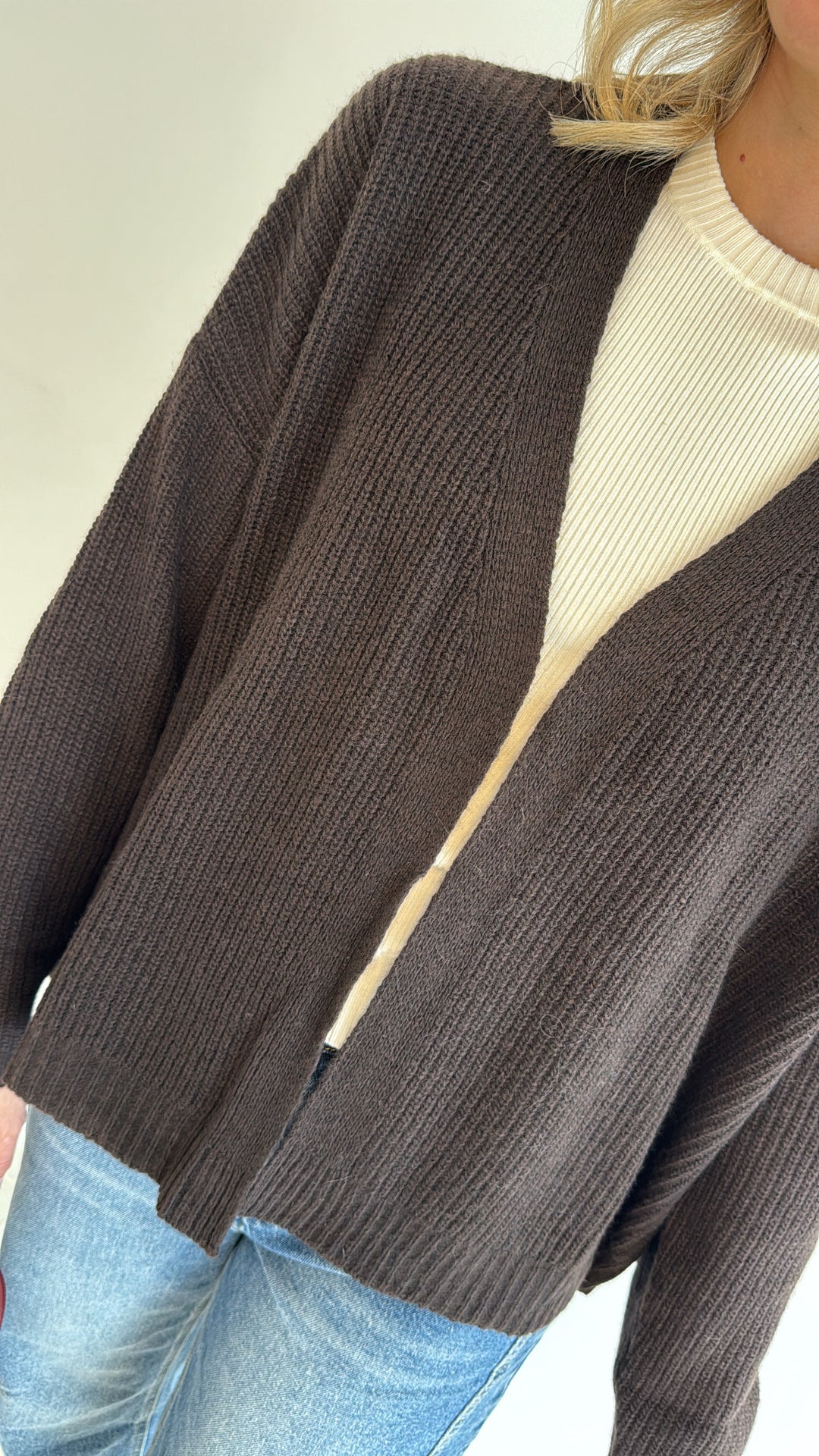 Jacke aus Kaschmir/Wolle - Braun