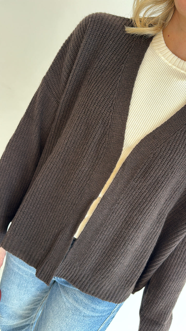 Jacke aus Kaschmir/Wolle - Braun
