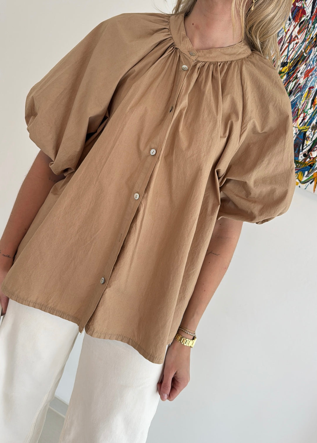 Bluse - Camel