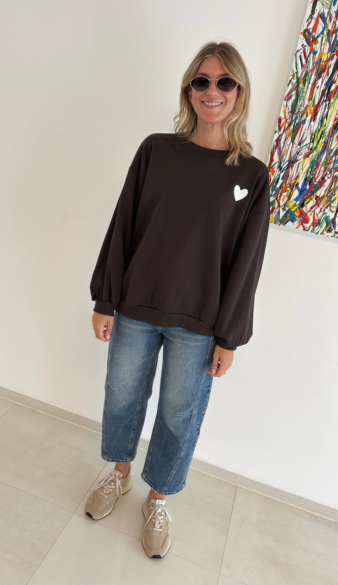 Sweater aus Baumwolle - Braun