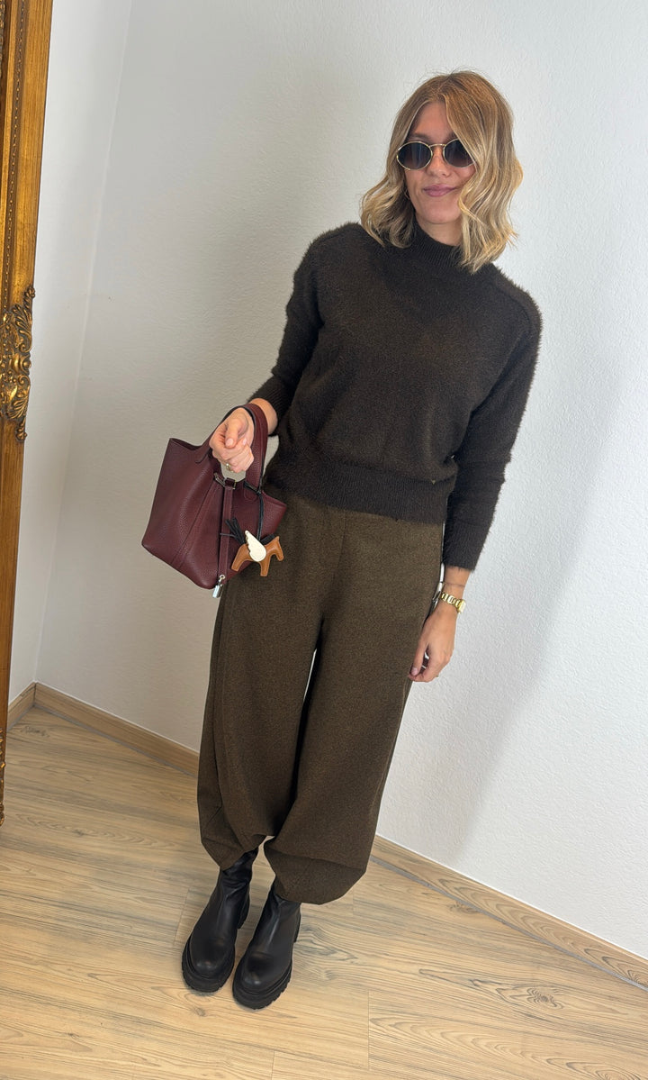 Stoffhose - Braun