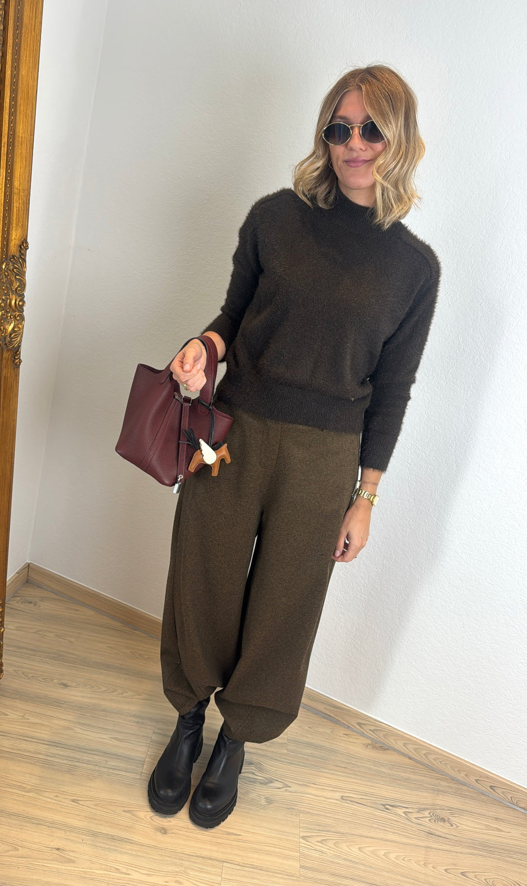 Stoffhose - Braun