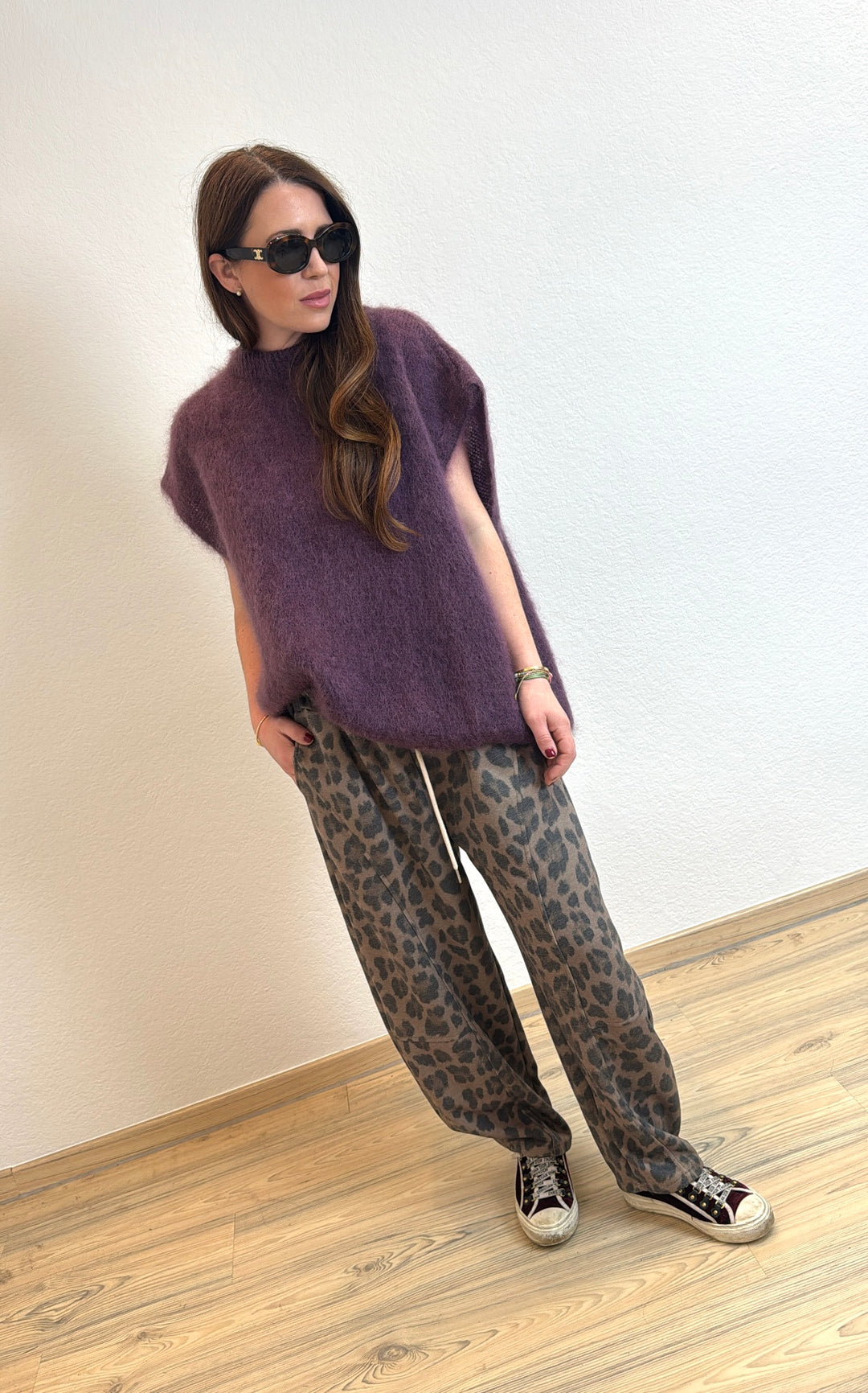 Jogger mit Print - Braun/Beige