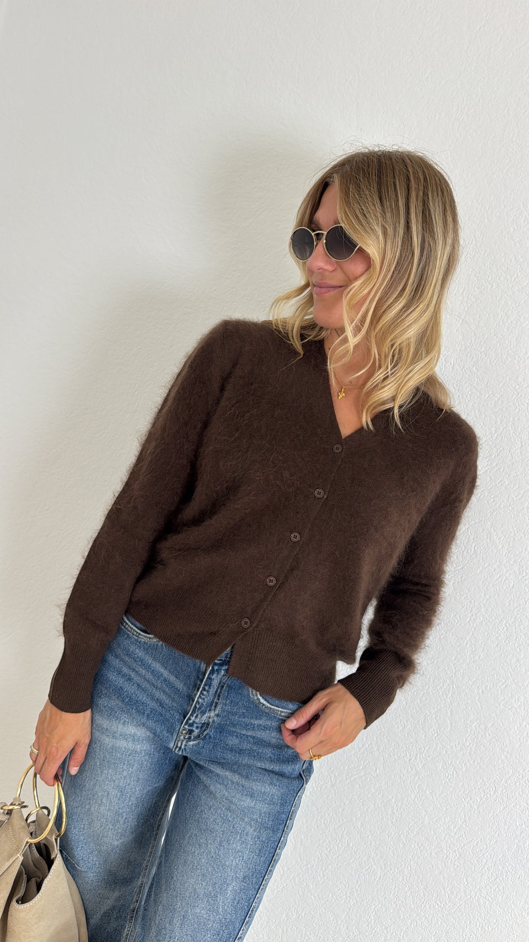 Feiner Cardigan - Braun