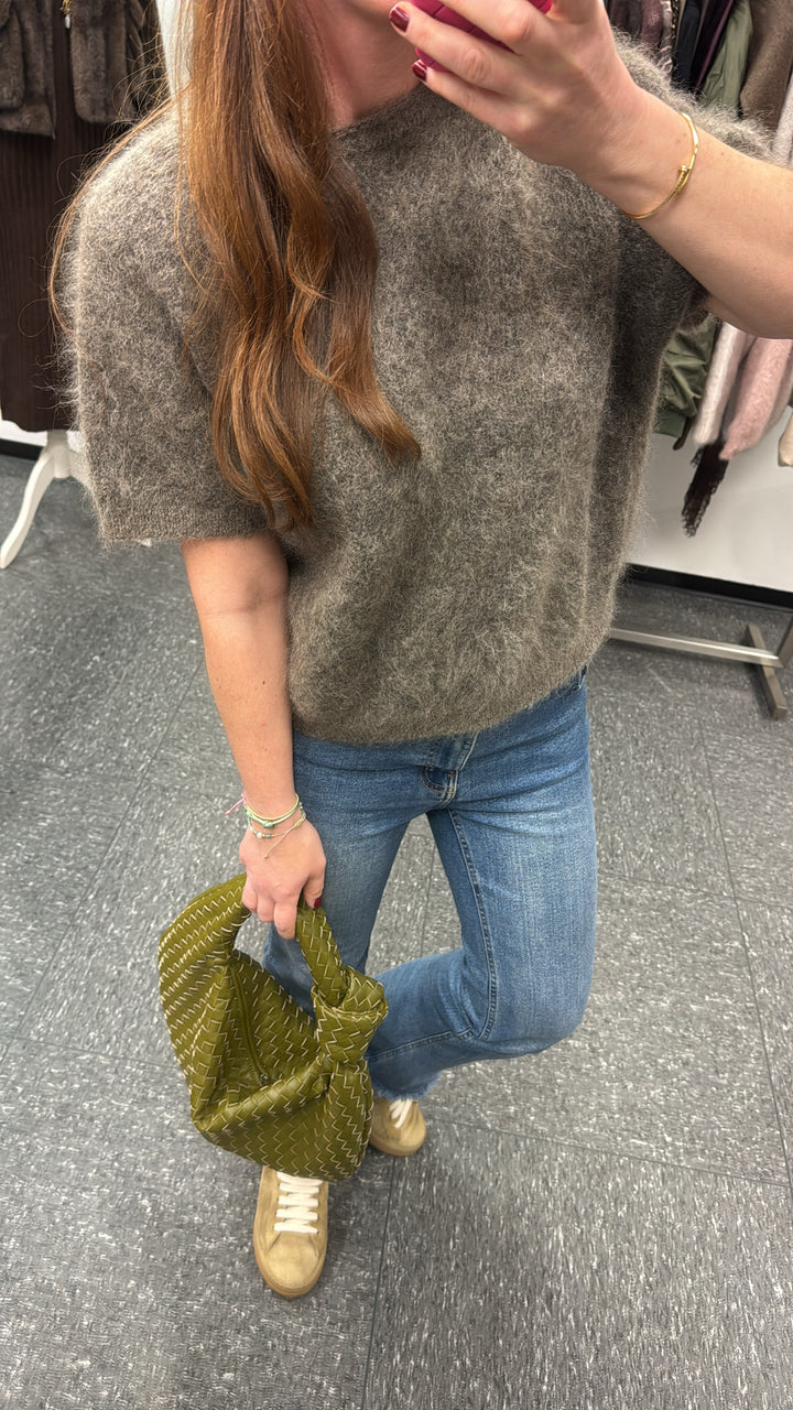 Super Kid Mohair Shirt Taupe - Limitiert