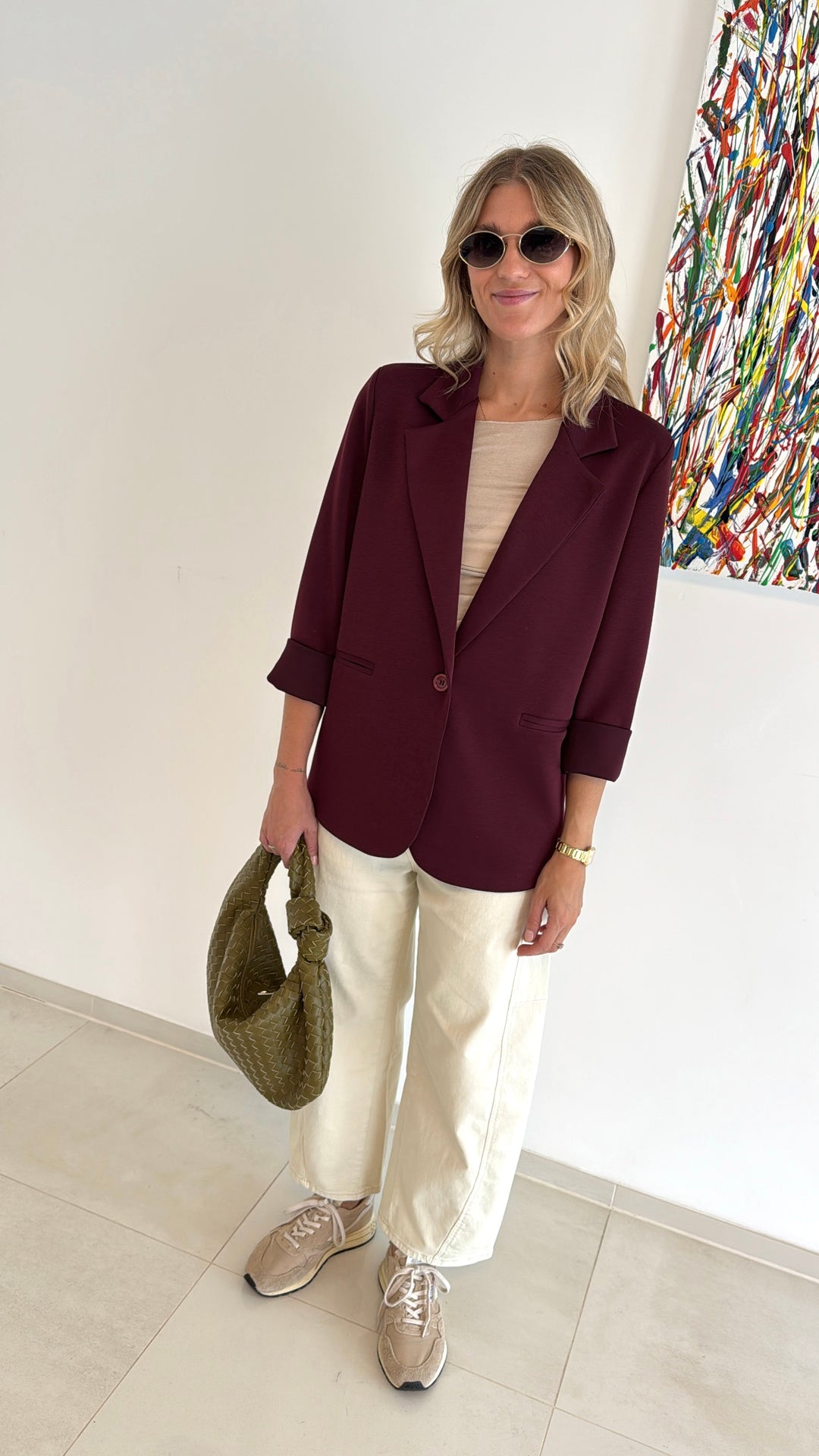 Butterstoff Blazer - Burgunder