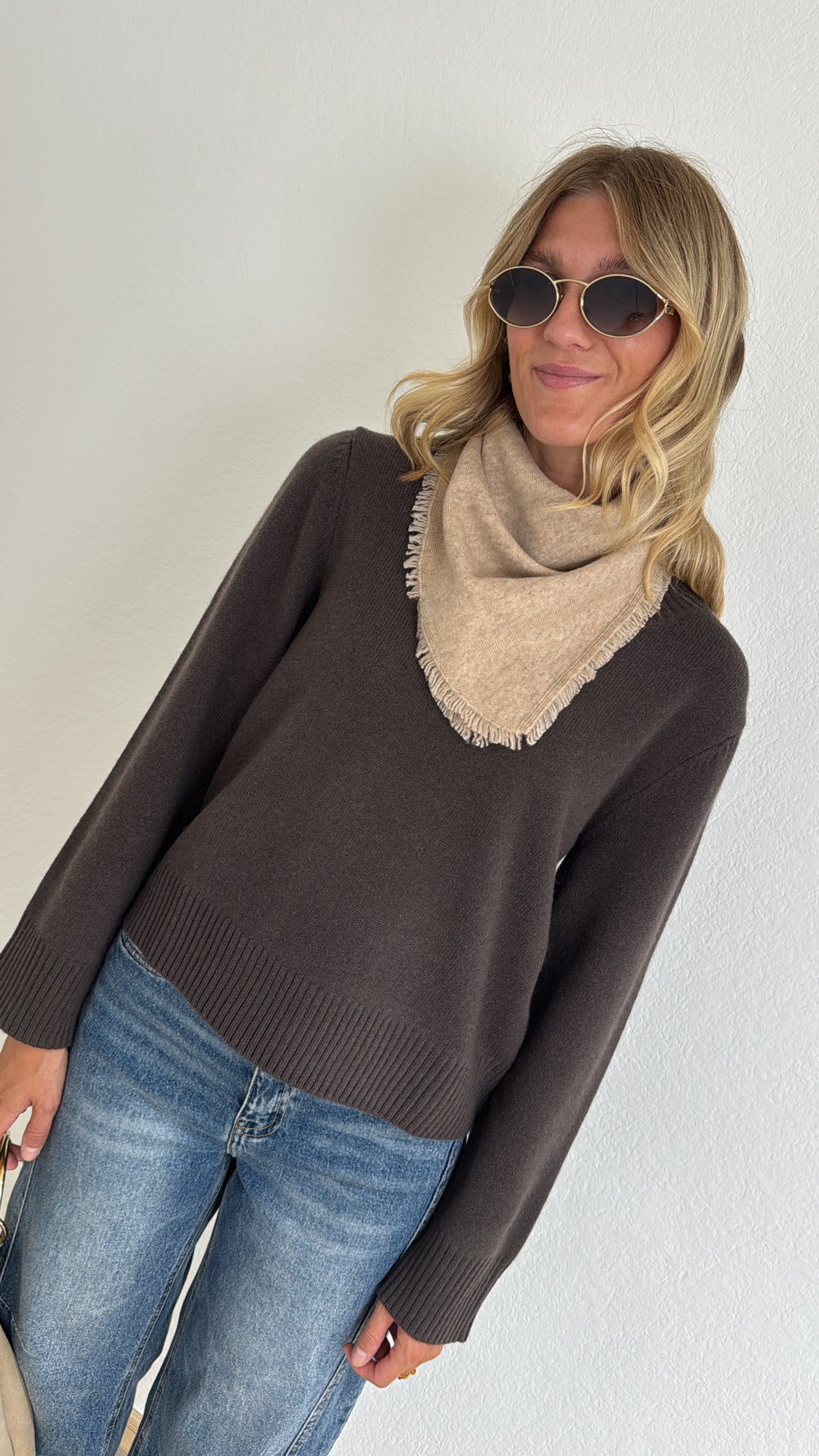 Pullover aus Wolle - Braun