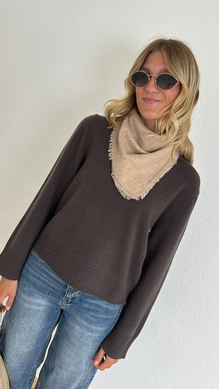 Pullover aus Wolle - Braun
