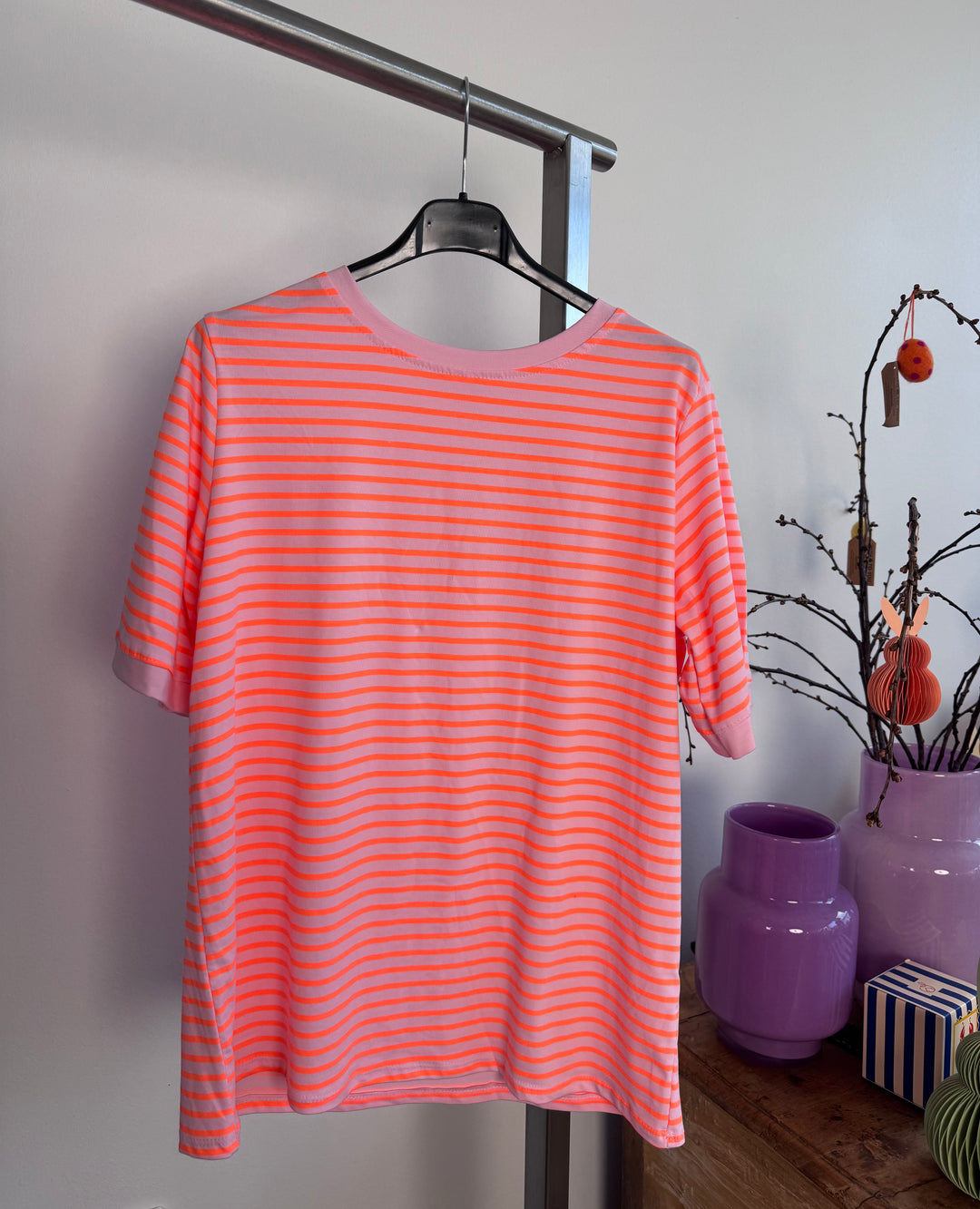 Shirt mit Streifen - Orange (Neon)