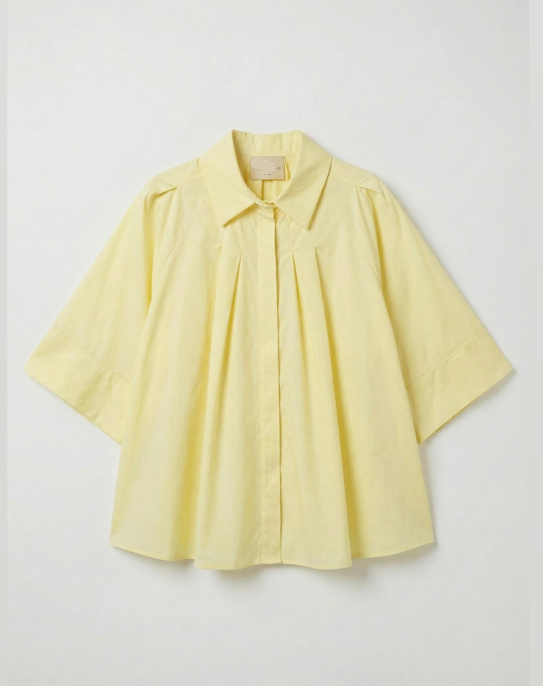 Kurzarm-Bluse - Gelb