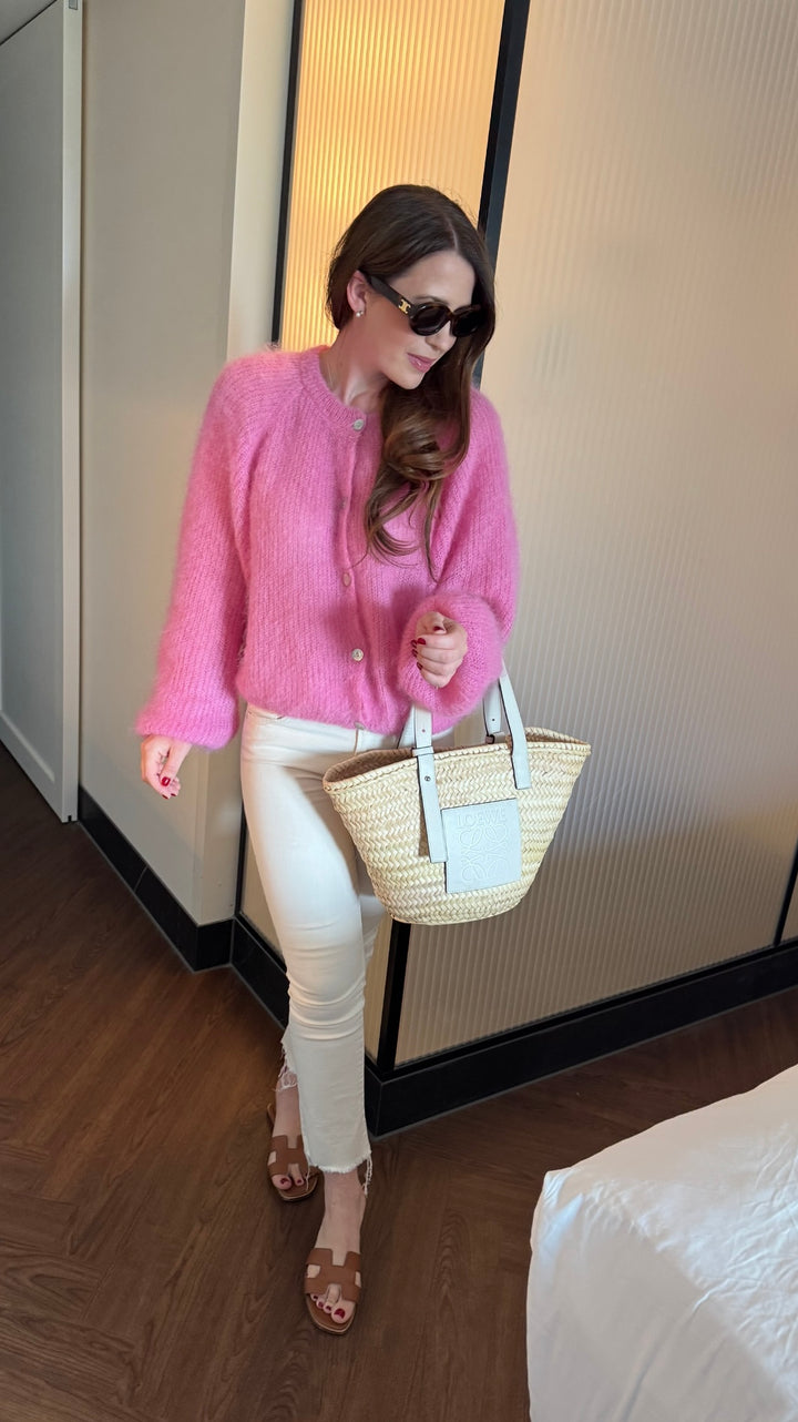 Mohair-Cardigan - pink