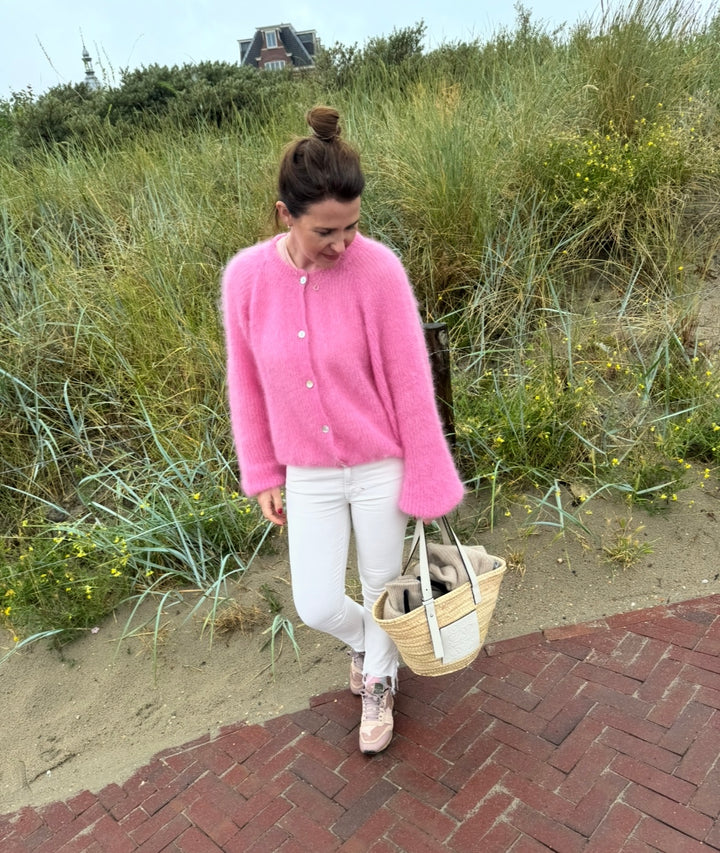 Mohair-Cardigan - pink