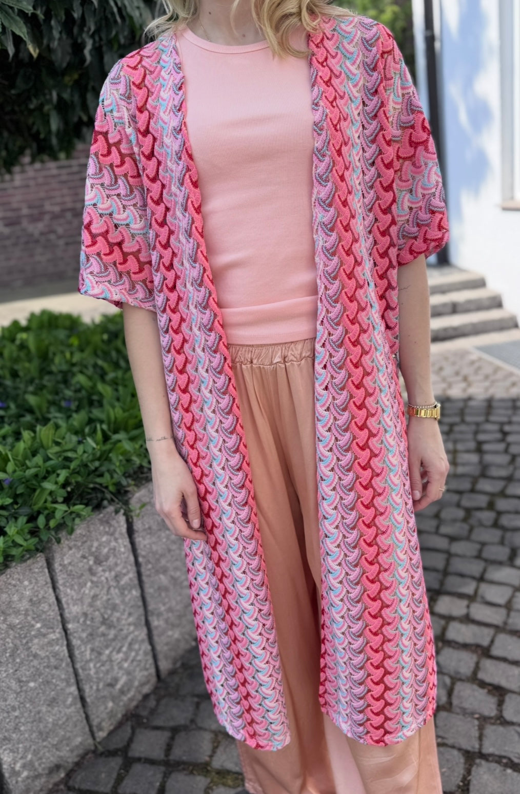 Strickmantel - Pink