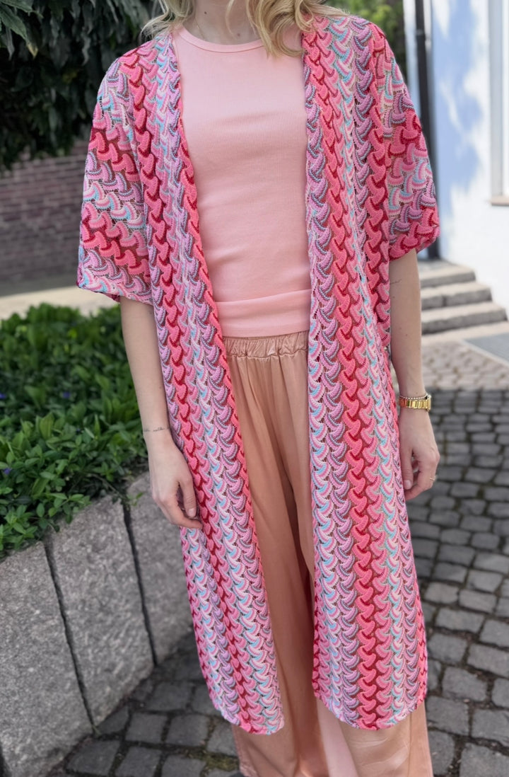 Strickmantel - Pink