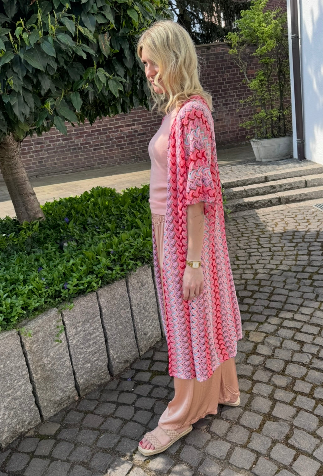 Strickmantel - Pink